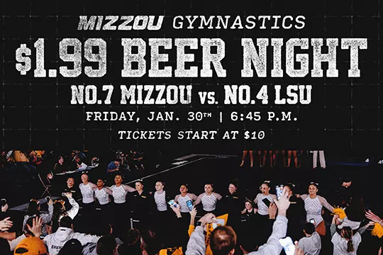 Gymnastics $1.99 Beer vs. LSU on January 30th