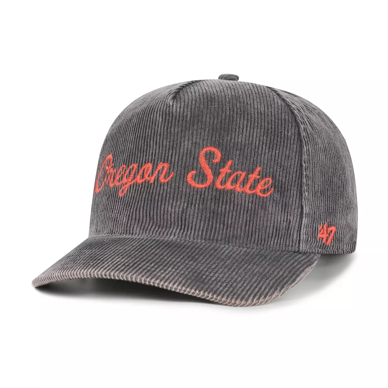 Image of Men's '47 Gray Oregon State Beavers Reclaim Snow Wash Corduroy Hitch Adjustable Hat