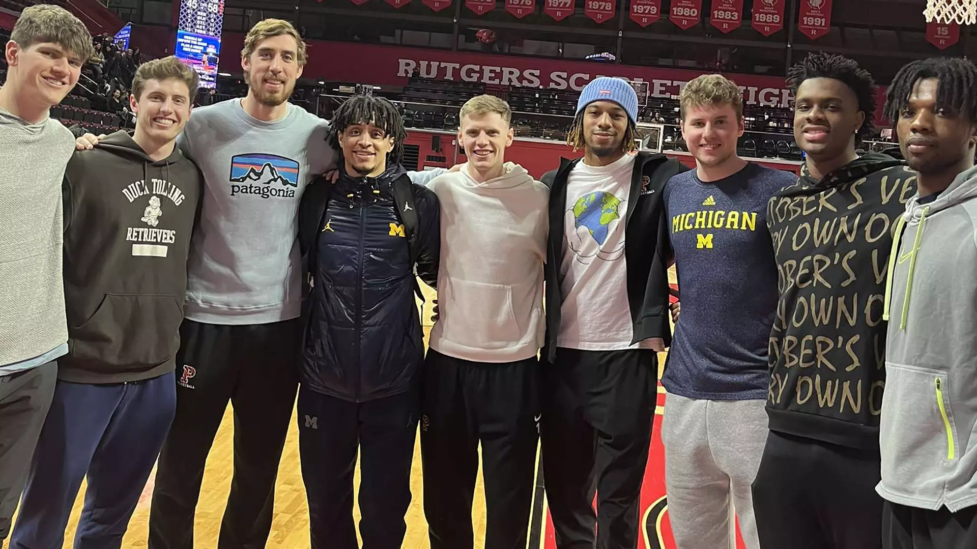 Team at Rutgers game