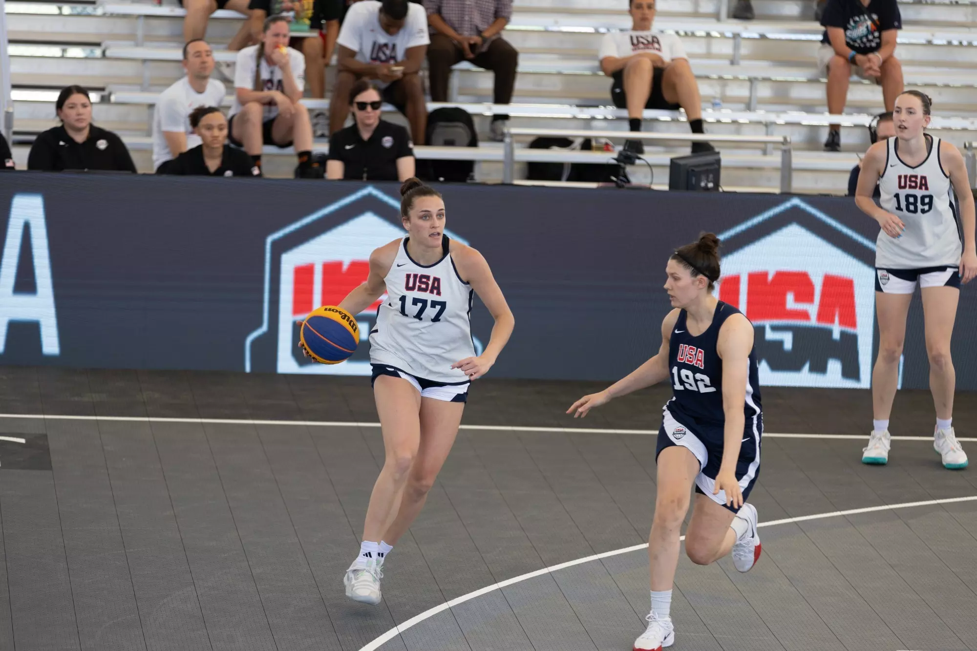 Rachel Ullstrom and Maggie Doogan at Team USA 3X3 tournament