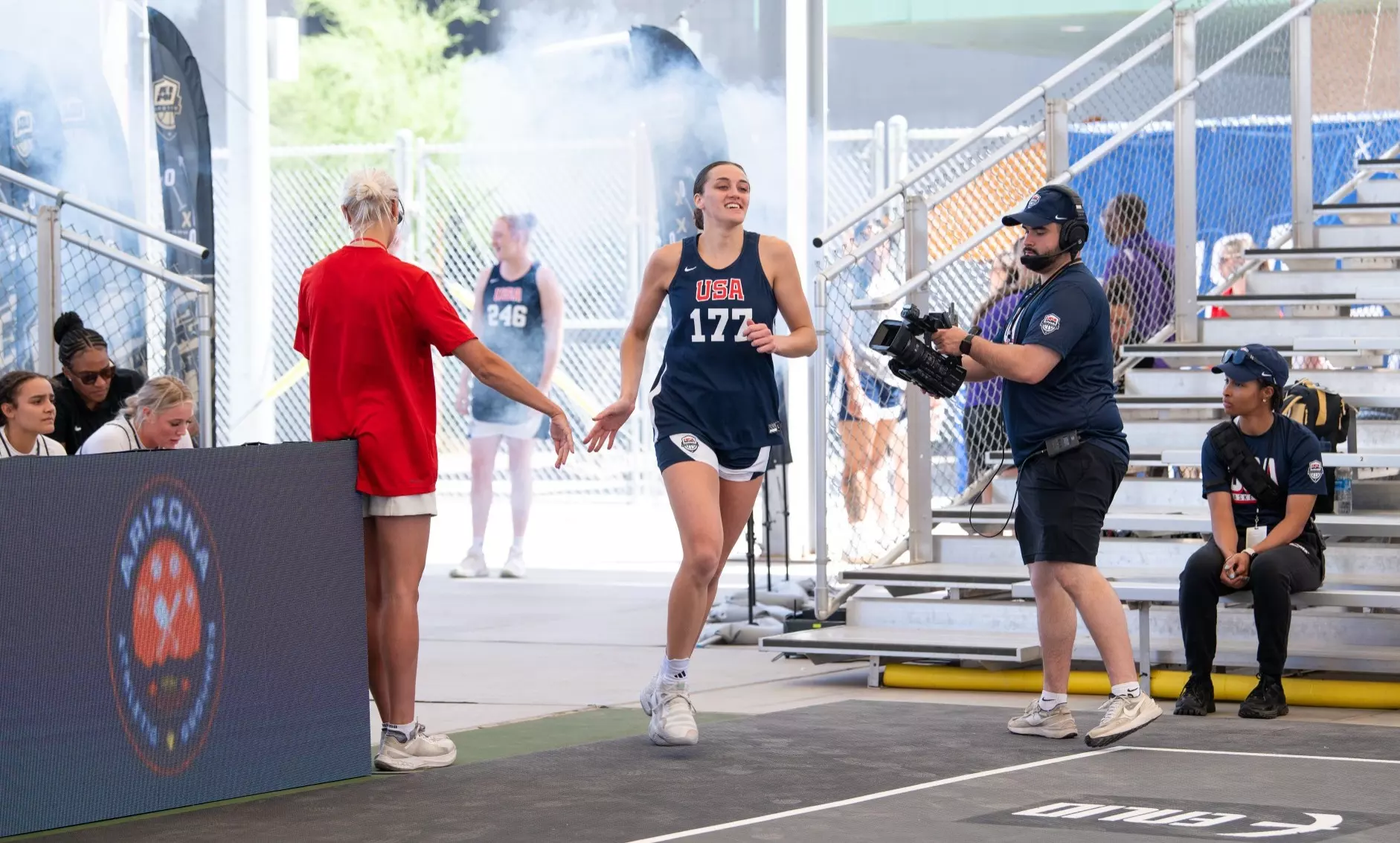 Rachel Ullstrom is announced at the Team USA 3X3 Tournament