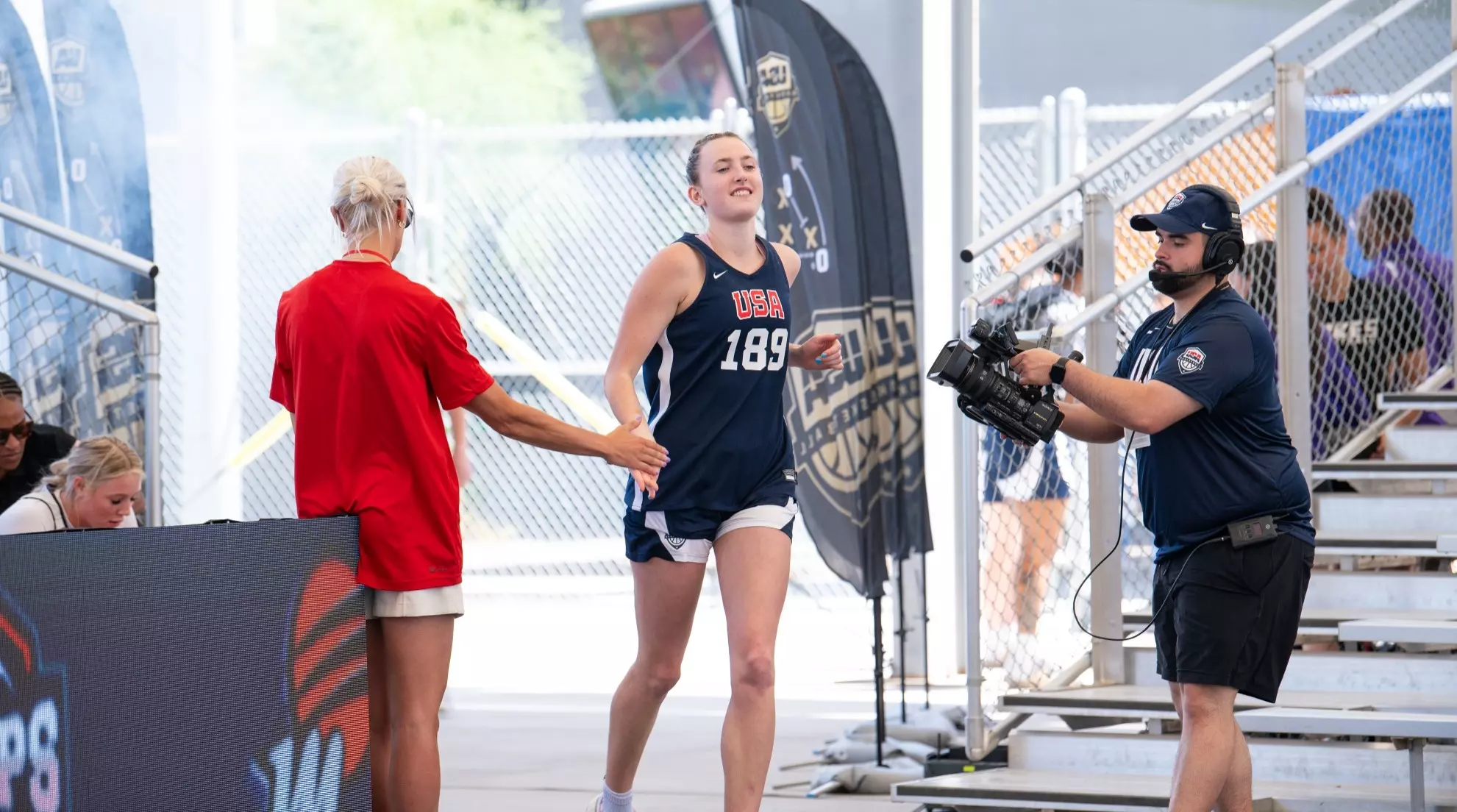 Maggie Doogan is announced at the Team USA 3X3 Tournament