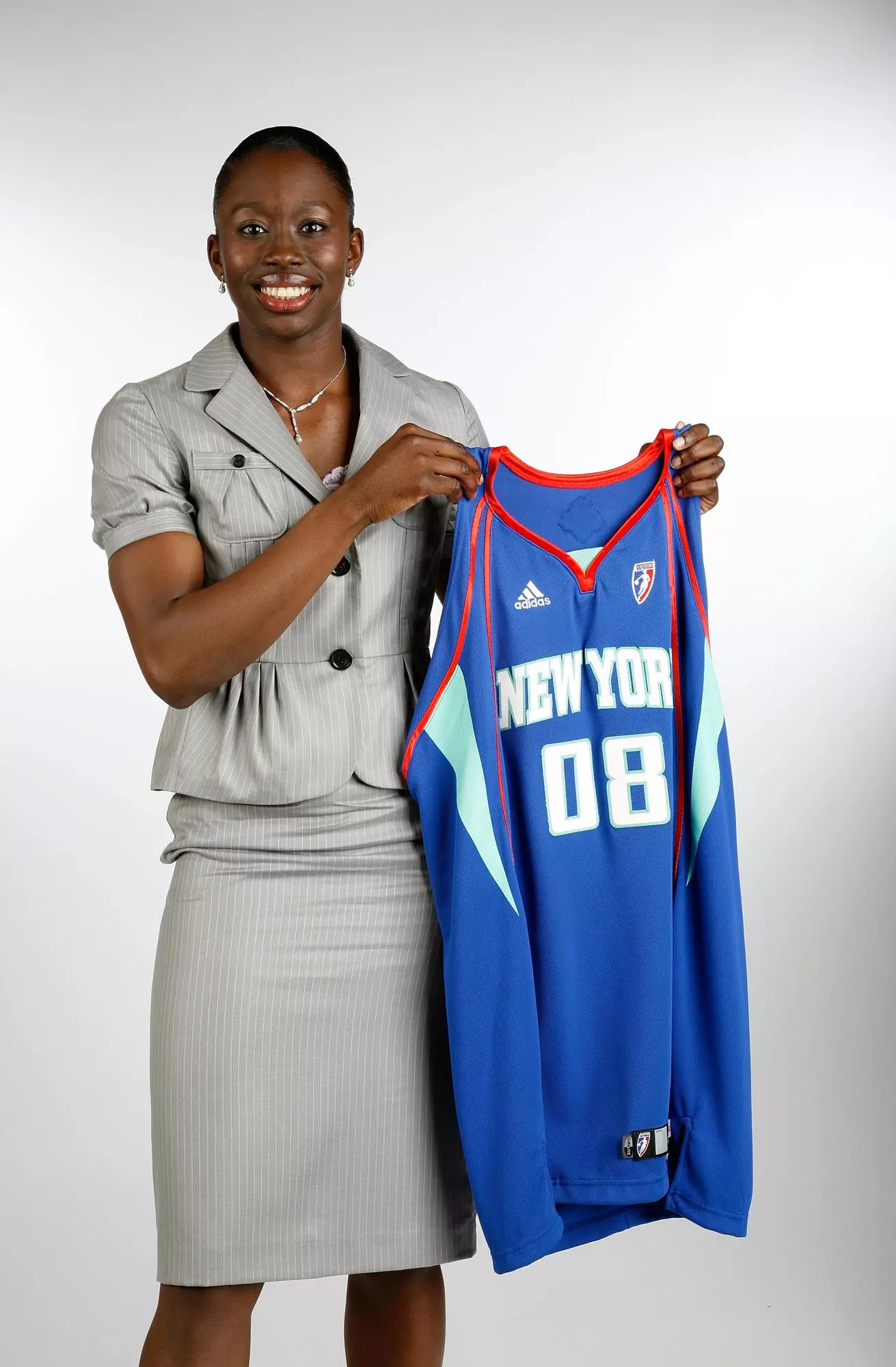PALM HARBOR, FL - APRIL 09: Essence Carson from Rutgers University, the number 7 overall pick by the New York Liberty poses for a portrait during the 2008 WNBA Draft on April 9, 2008 at the Innisbrook Resort & Golf Club in Palm Harbor, Florida. Young is the first draft pick by the Atlanta Dream Franchise. NOTE TO USER: User expressly acknowledges and agrees that, by downloading and/or using this Photograph, user is consenting to the terms and conditions of the Getty Images License Agreement. Mandatory Copyright Notice: Copyright 2008 NBAE (Photo by David Sherman/NBAE/Getty Images)
