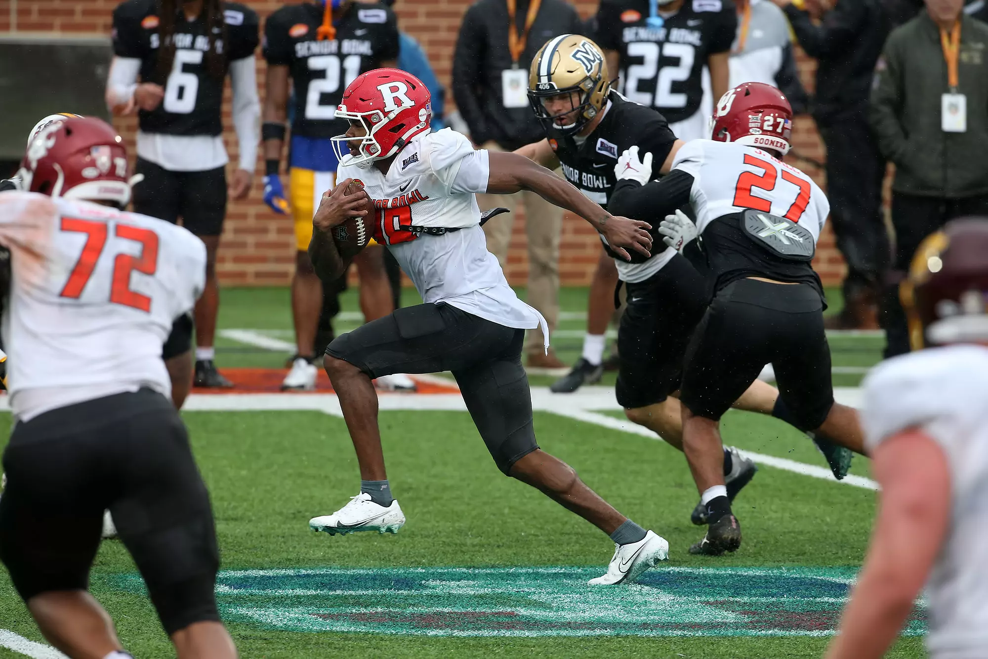 Bo Melton at 2022 Reese's Senior Bowl