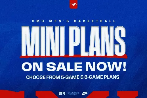 SMU Men's Basketball Mini Plans On Sale Now - Choose from 5-Game & 8-Game Plans