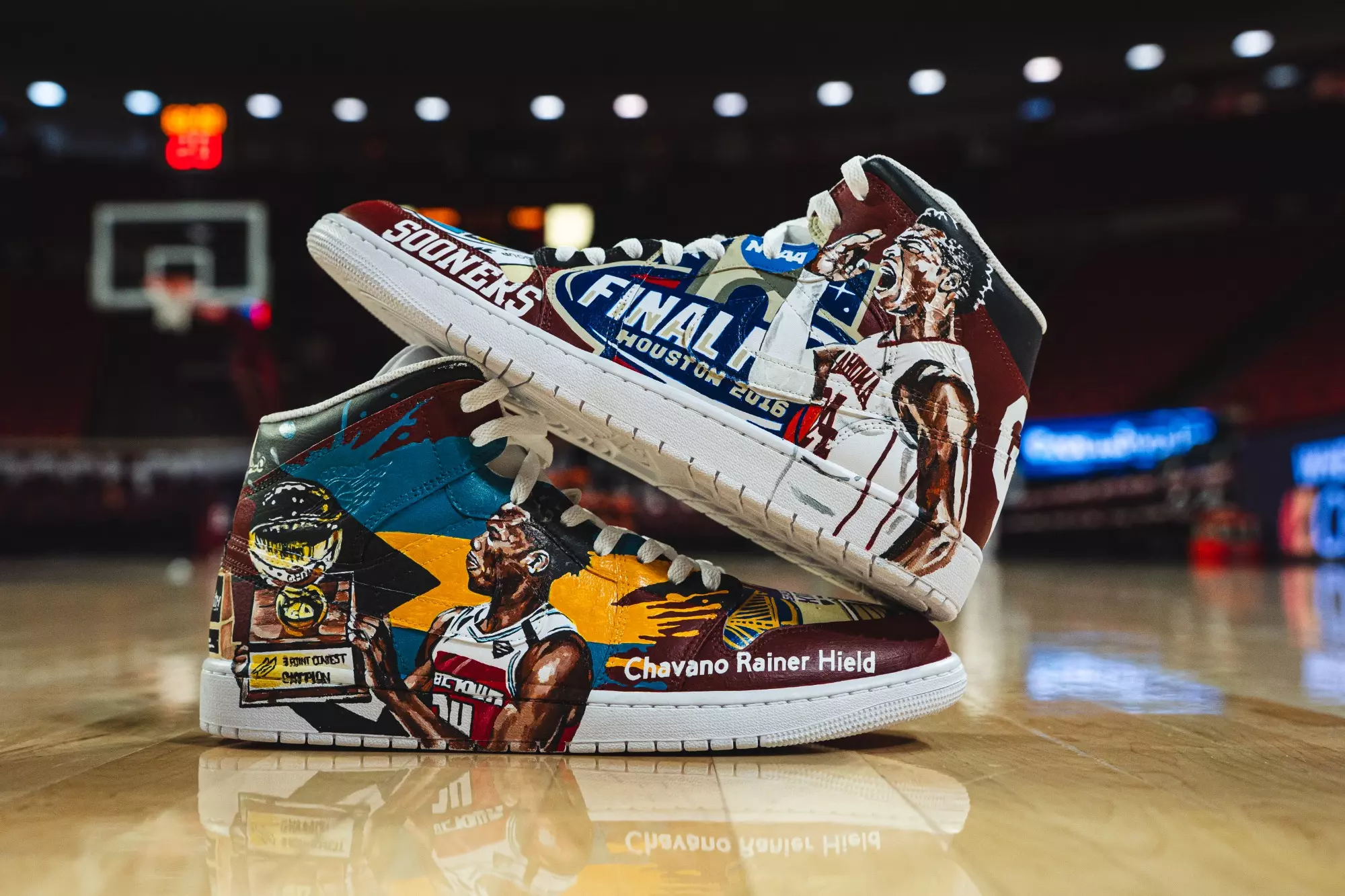 Buddy Hield custom painted sneakers