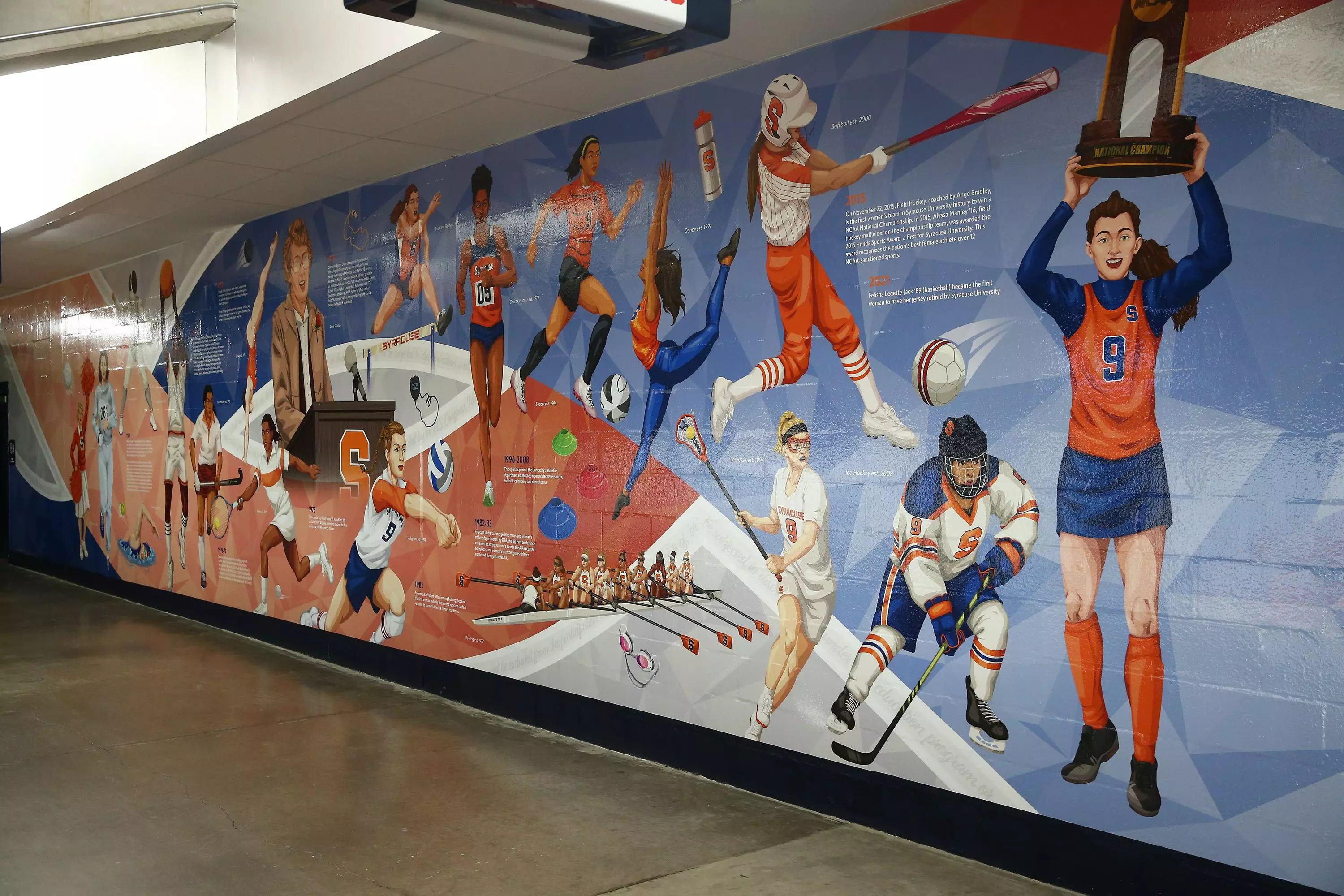 50 Years of Womens Athletics Mural