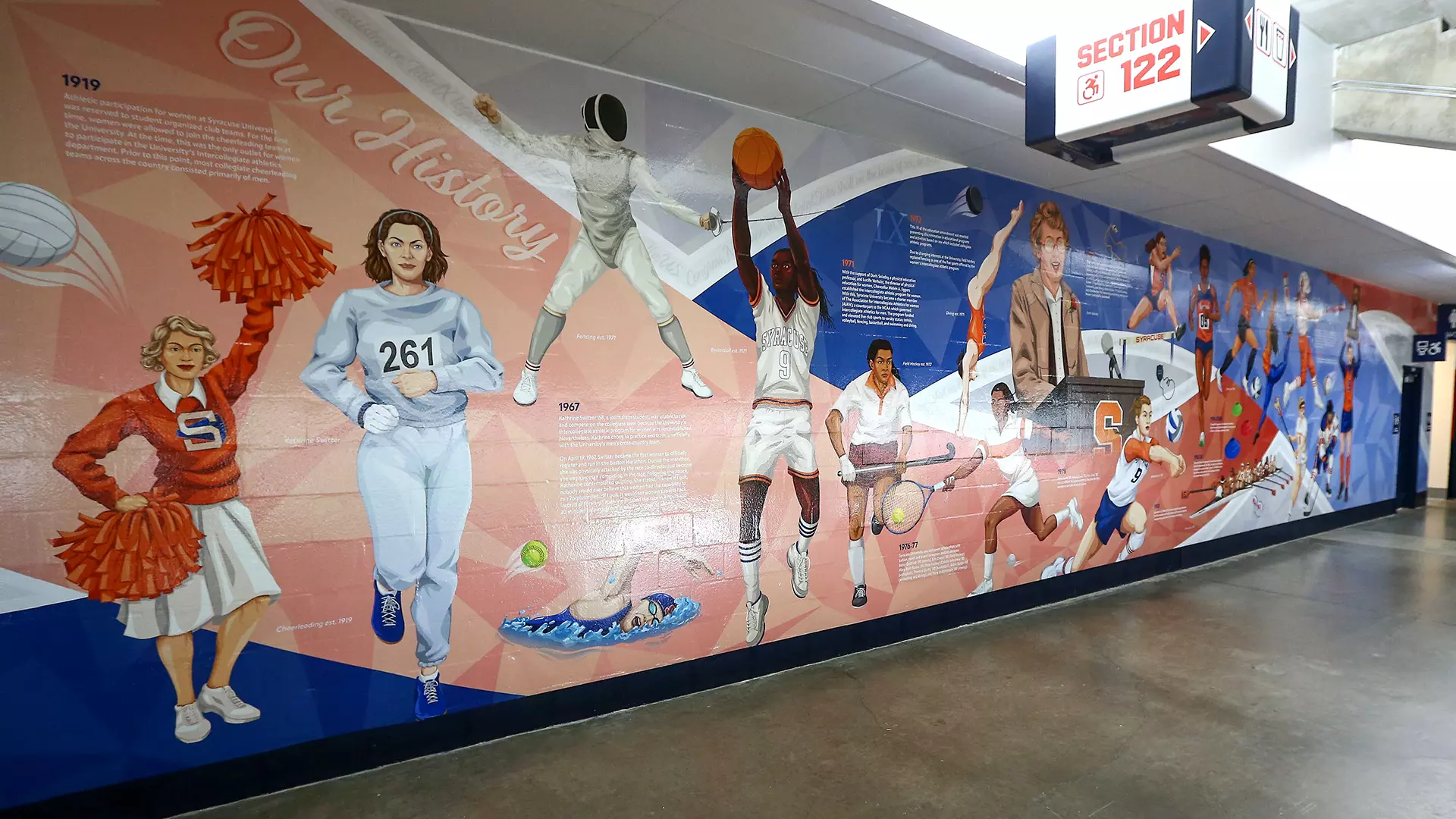 50 Years of Women's Athletics Mural