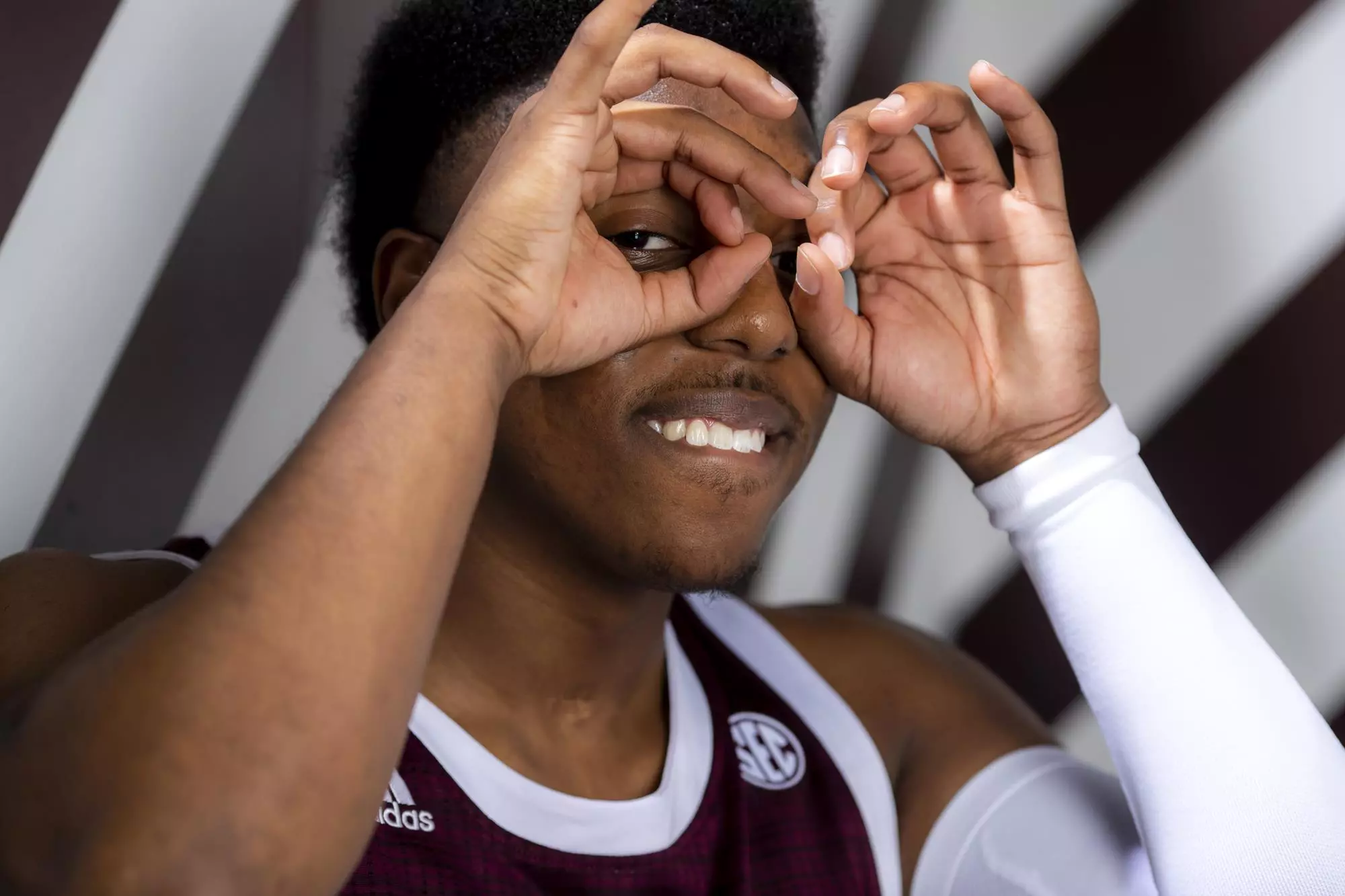 COLLEGE STATION, TX - July 14, 2021 - #4 Wade Taylor IV of the Texas A&M Aggies during Men’s Basketball Photo Day in College Station, TX. Photo By Craig Bisacre/Texas A&M Athletics