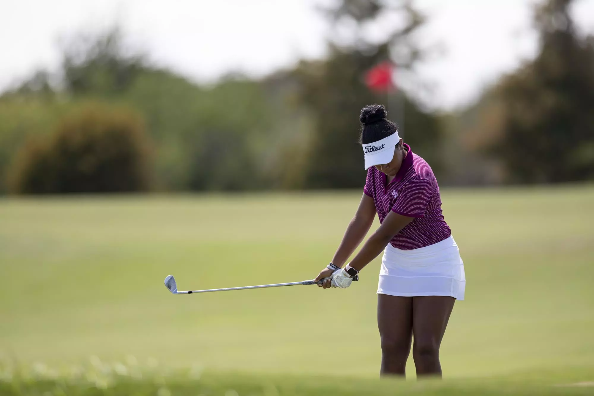 COLLEGE STATION, TX - August 30, 2021 - during Texas A&M Aggies Women’s Golf Practice in College Station, TX. Photo By Aiden Shertzer/Texas A&M Athletics