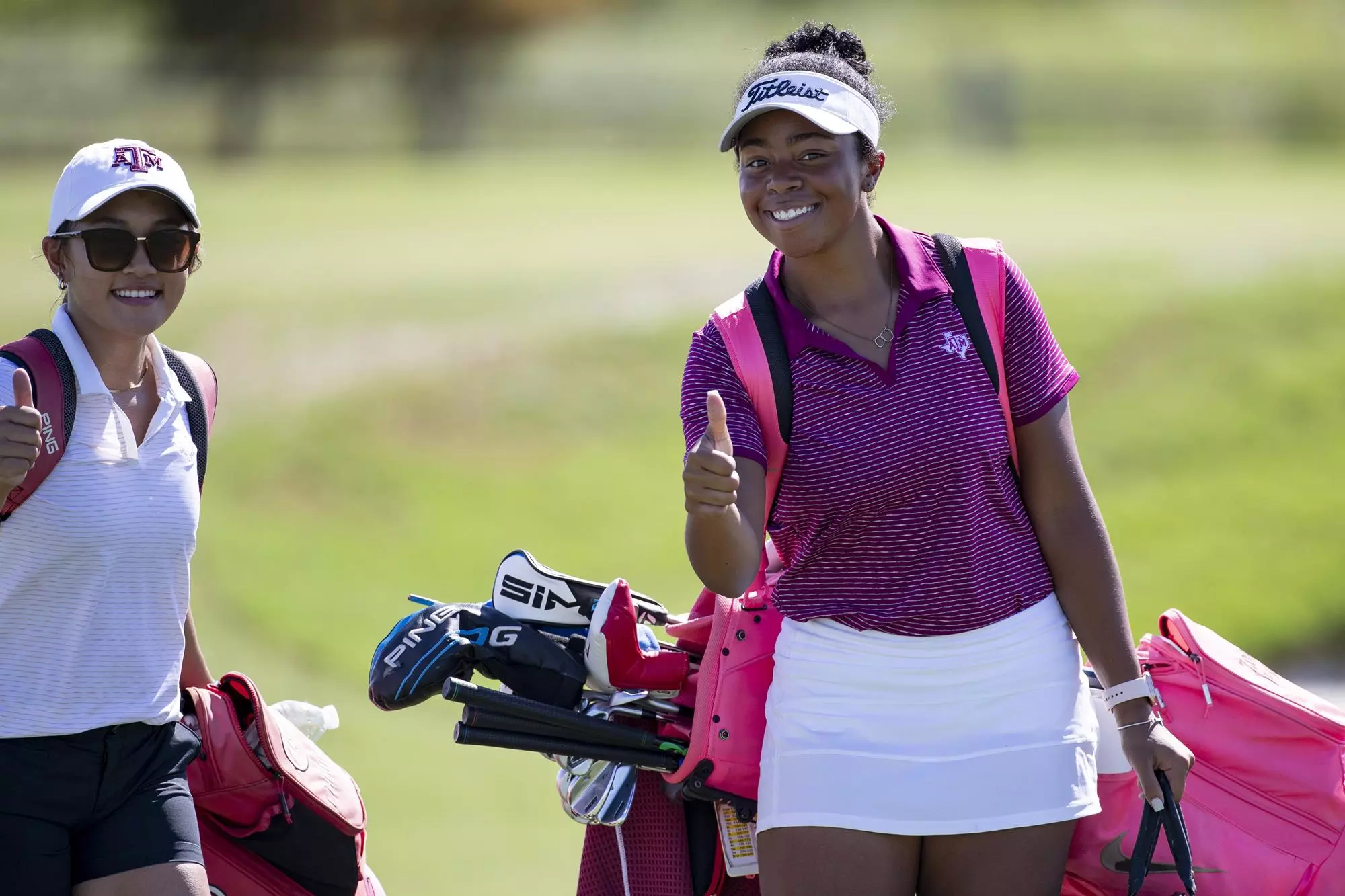 COLLEGE STATION, TX - August 30, 2021 - during Texas A&M Aggies Women’s Golf Practice in College Station, TX. Photo By Aiden Shertzer/Texas A&M Athletics