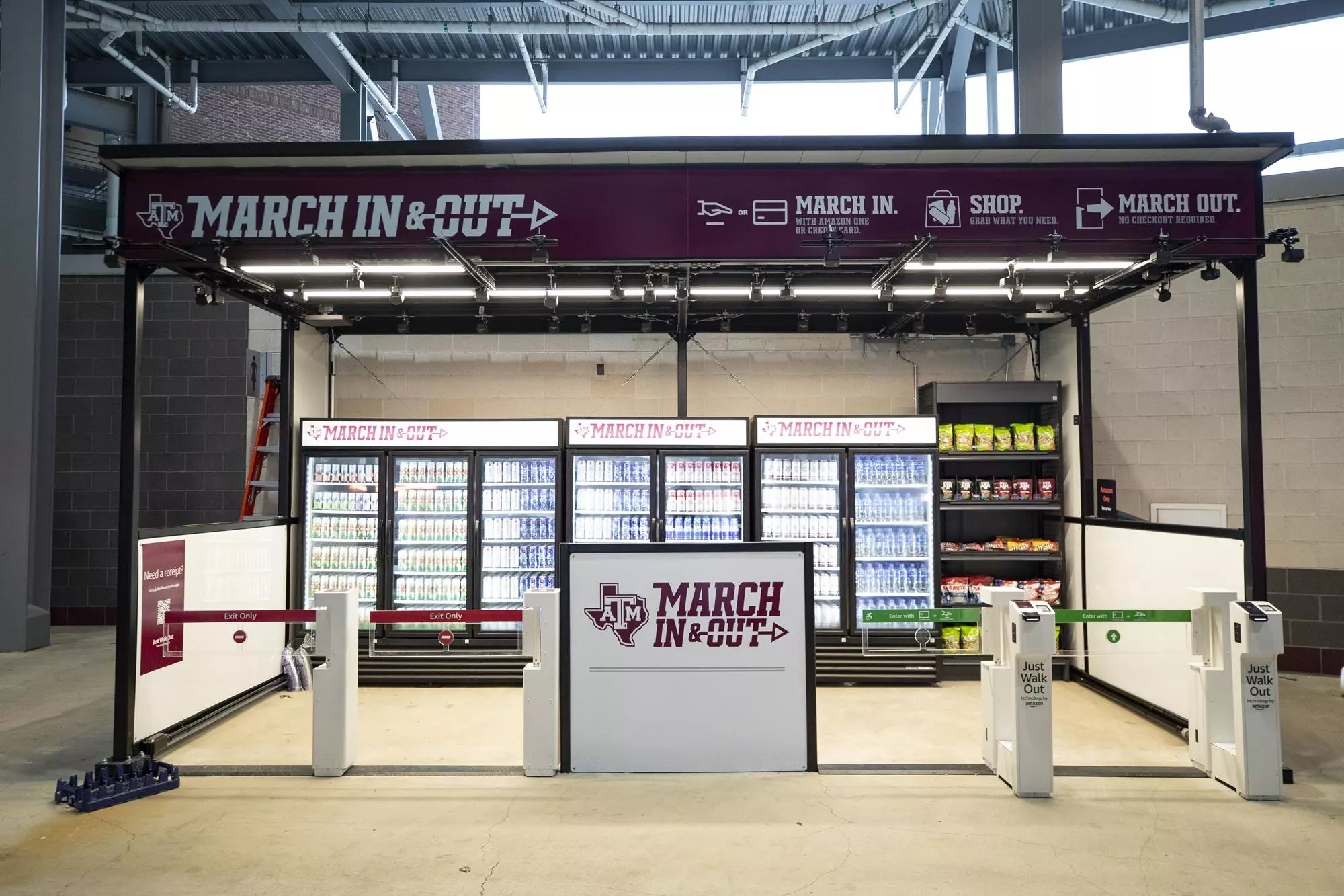 COLLEGE STATION, TX - August 30, 2022 - Amazon Go at Kyle Field in College Station, TX. Photo By Brendall O'Banon/Texas A&M Athletics
