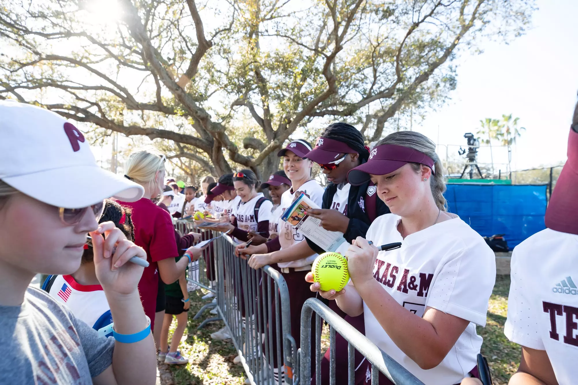 COLLEGE STATION, TX - February 18, 2023 - Outfielder Paige Lott #7 of Texas A&M Aggies during the game between the Nebraska Cornhuskers and the Texas A&M Aggies at Eddie C. Moore Complex in Clearwater Florida. Photo By Brendall O'Banon/Texas A&M Athletics