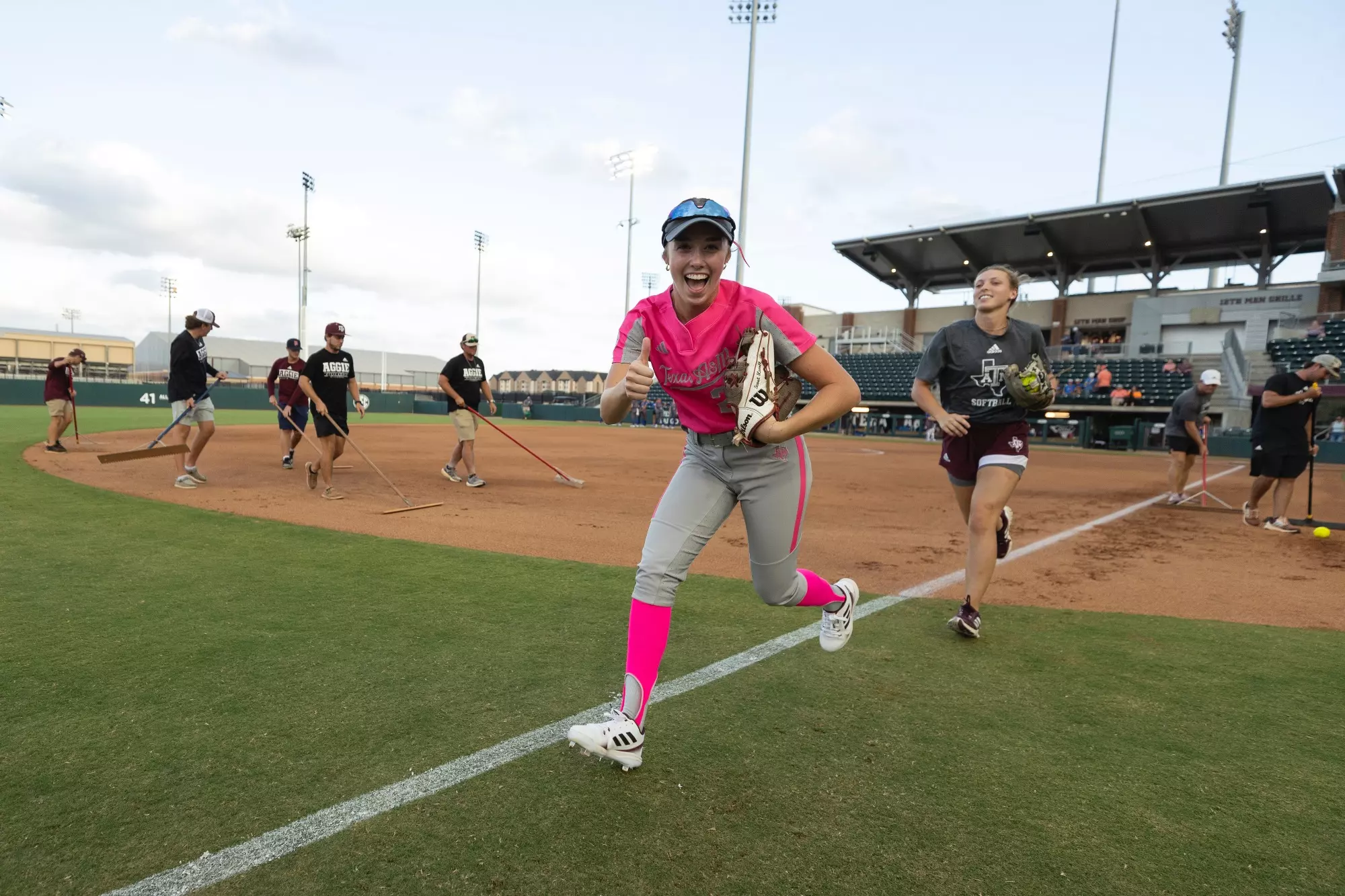 COLLEGE STATION, TX - October 24, 2023 - Scout Lovell #21 of the Texas A&M Aggies during the game between the McLennan Highlanders and the Texas A&M Aggies at Davis Diamond in College Station, TX. Photo By Evan Pilat/Texas A&M Athletics