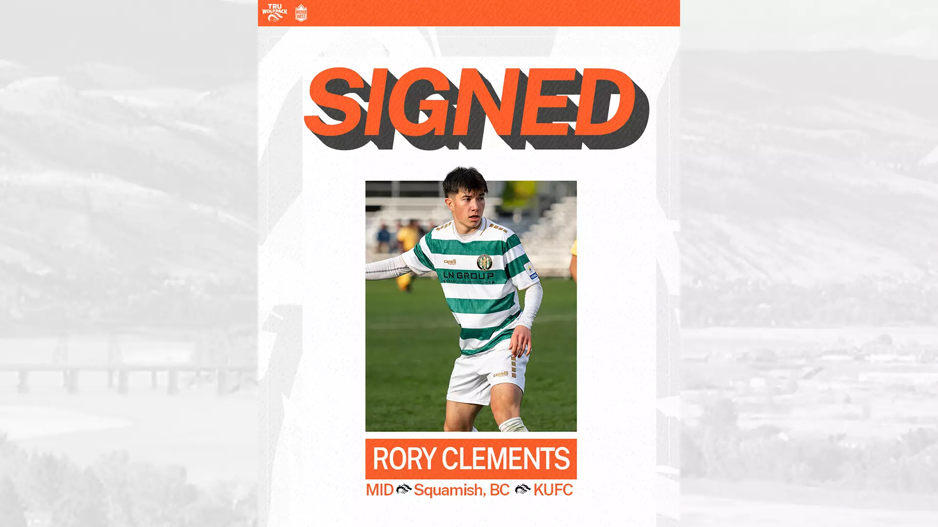 Rory Clements signs with men's soccer ahead of 2026-27 season