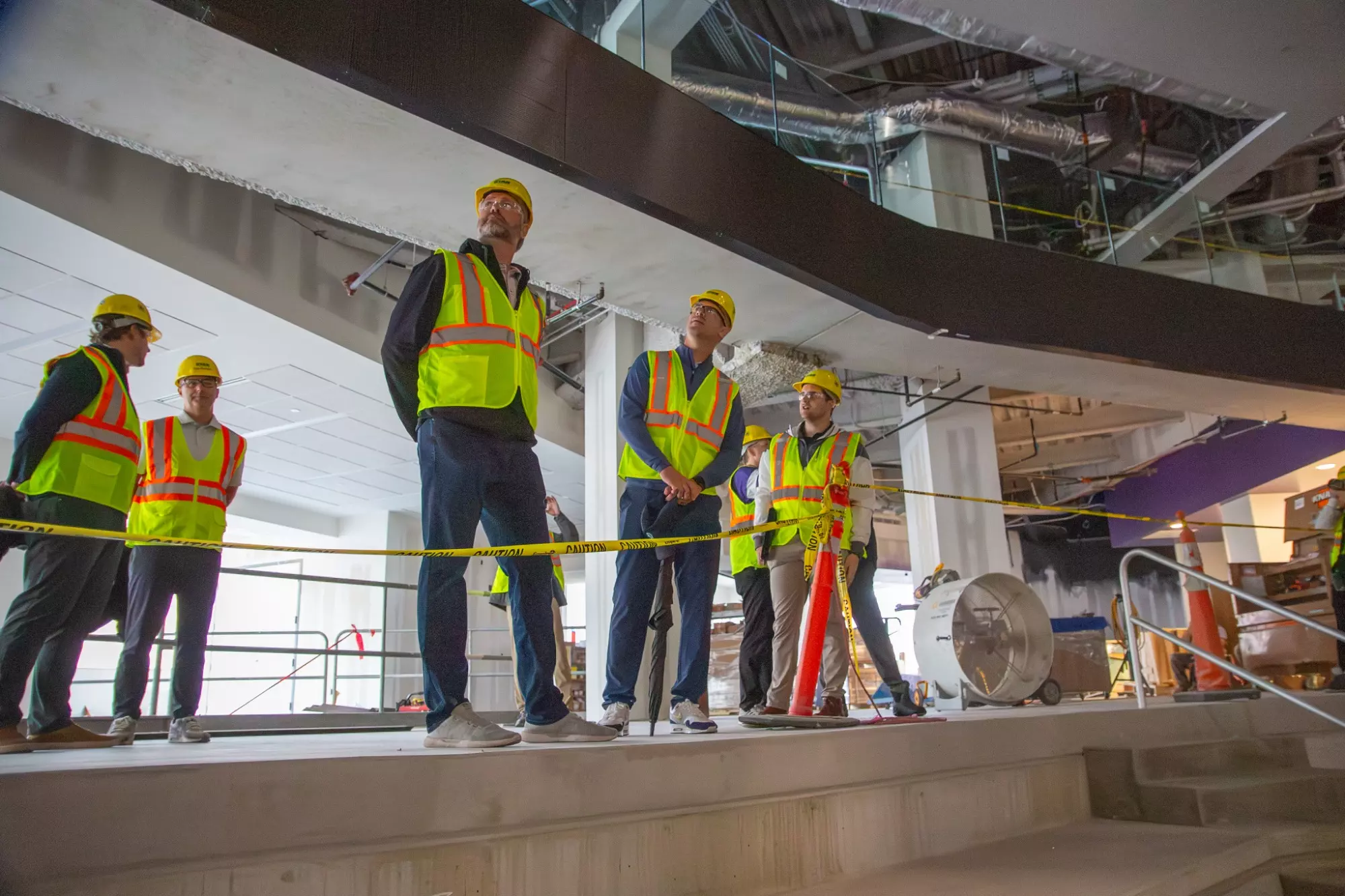 Mauer Auto Group, including Mauer Brothers Joe, Jake and Billy, pick their seats at Lee & Penny Anderson Arena.