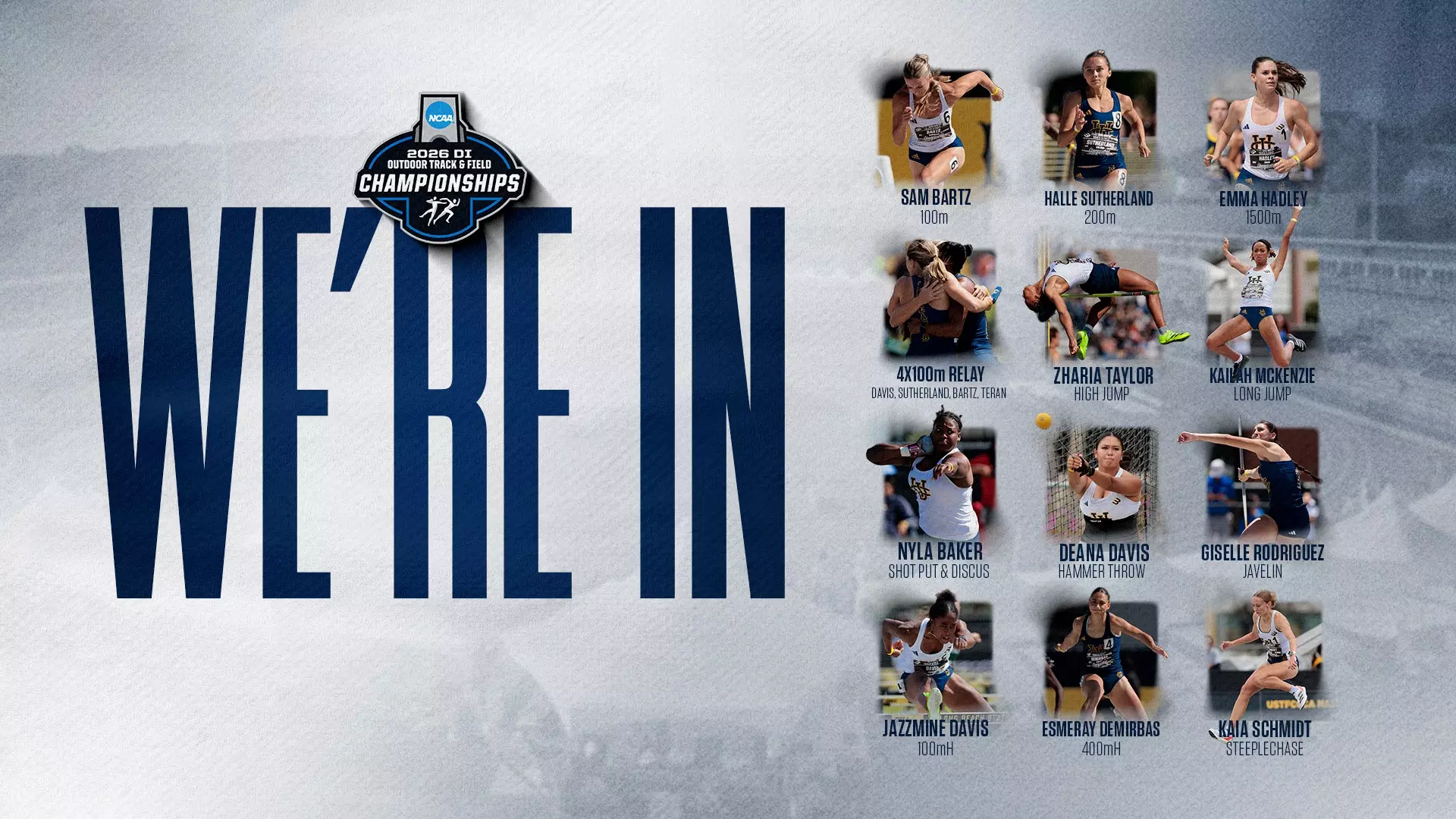 We're In NCAA Women's Track & Field West First Round Qualifiers