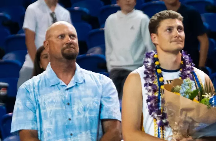Beck and Cory Weber at senior night