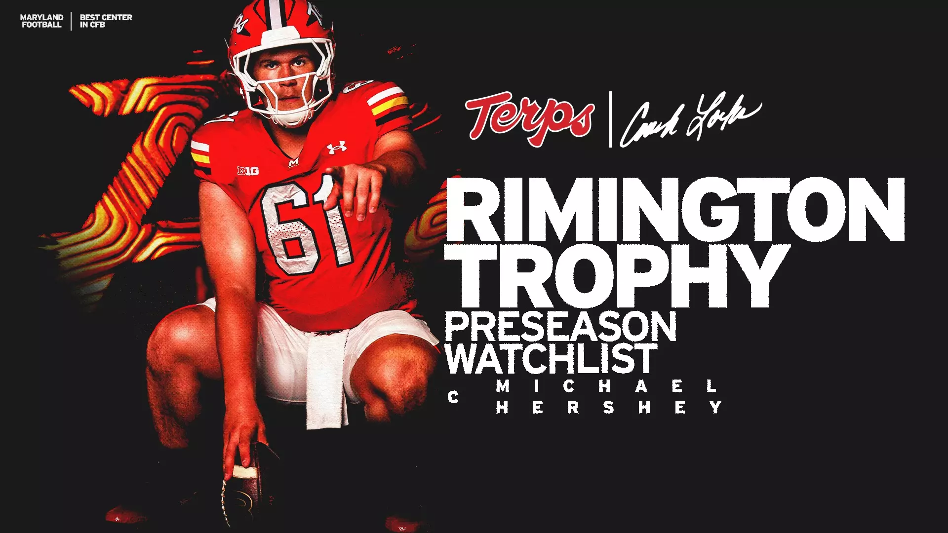 Michael Hershey 2026 Rimington Trophy Award Watch List Graphic