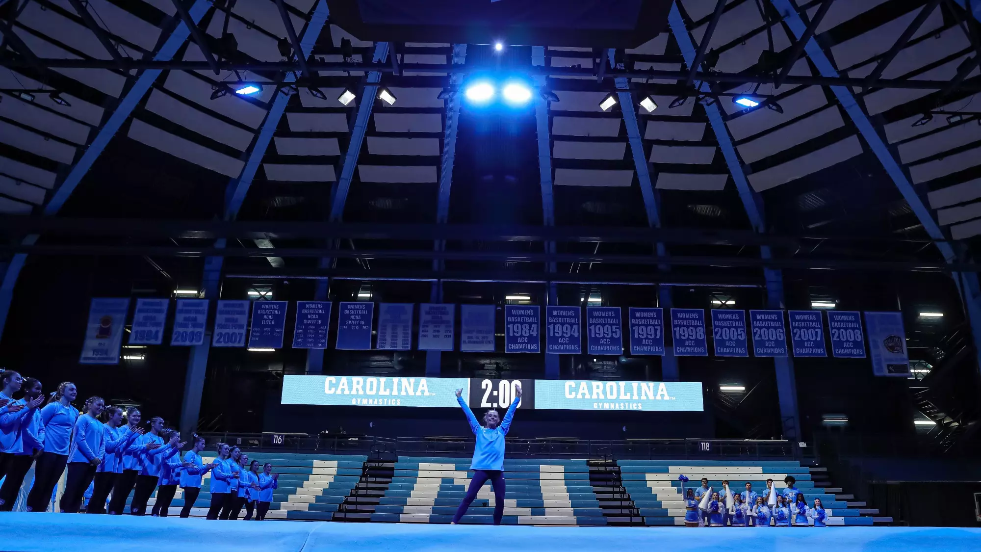 Team Intros
University of North Carolina Women’s Gymnastics
Blue/White Exhibition
Carmichael Arena
Chapel Hill, NC
Sunday, December 3, 2021