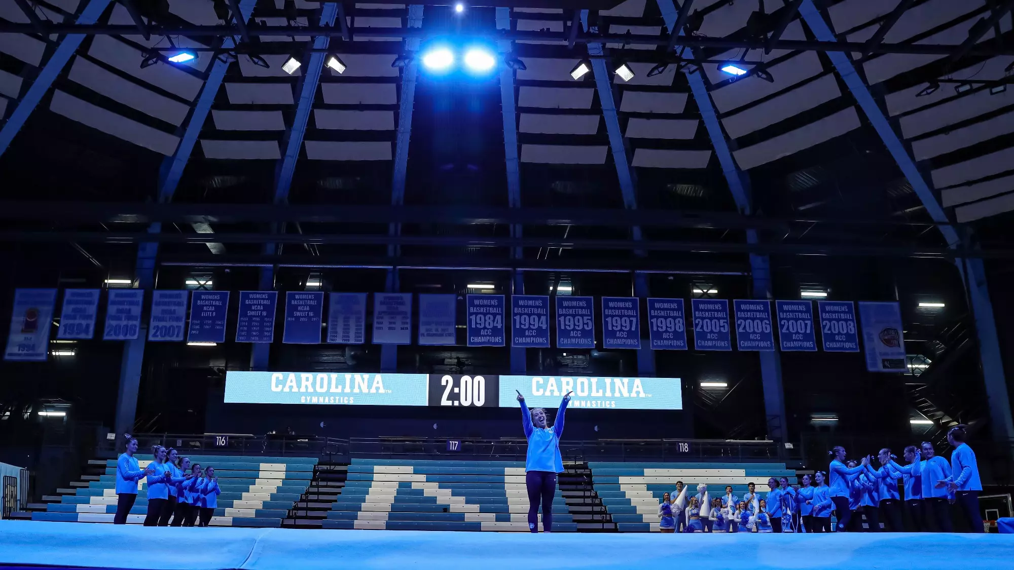 Team Intros
University of North Carolina Women’s Gymnastics
Blue/White Exhibition
Carmichael Arena
Chapel Hill, NC
Sunday, December 3, 2021