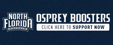Graphic with navy background and text for Osprey Boosters