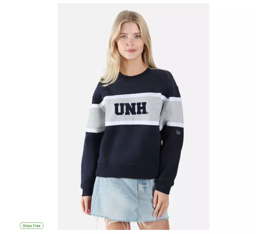 Image of Women's HYPE & VICE navy New Hampshire Wildcats Classic Crew (Taylor's Version)