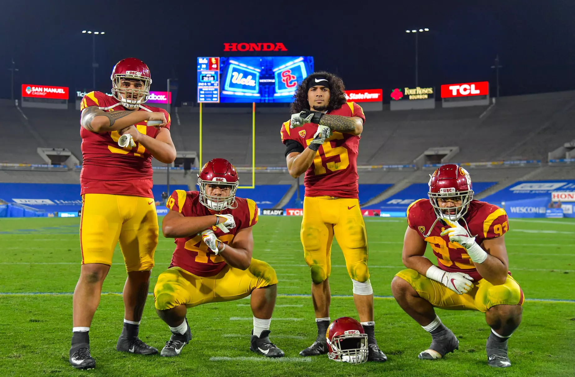 Tongans celebrates win over UCLA