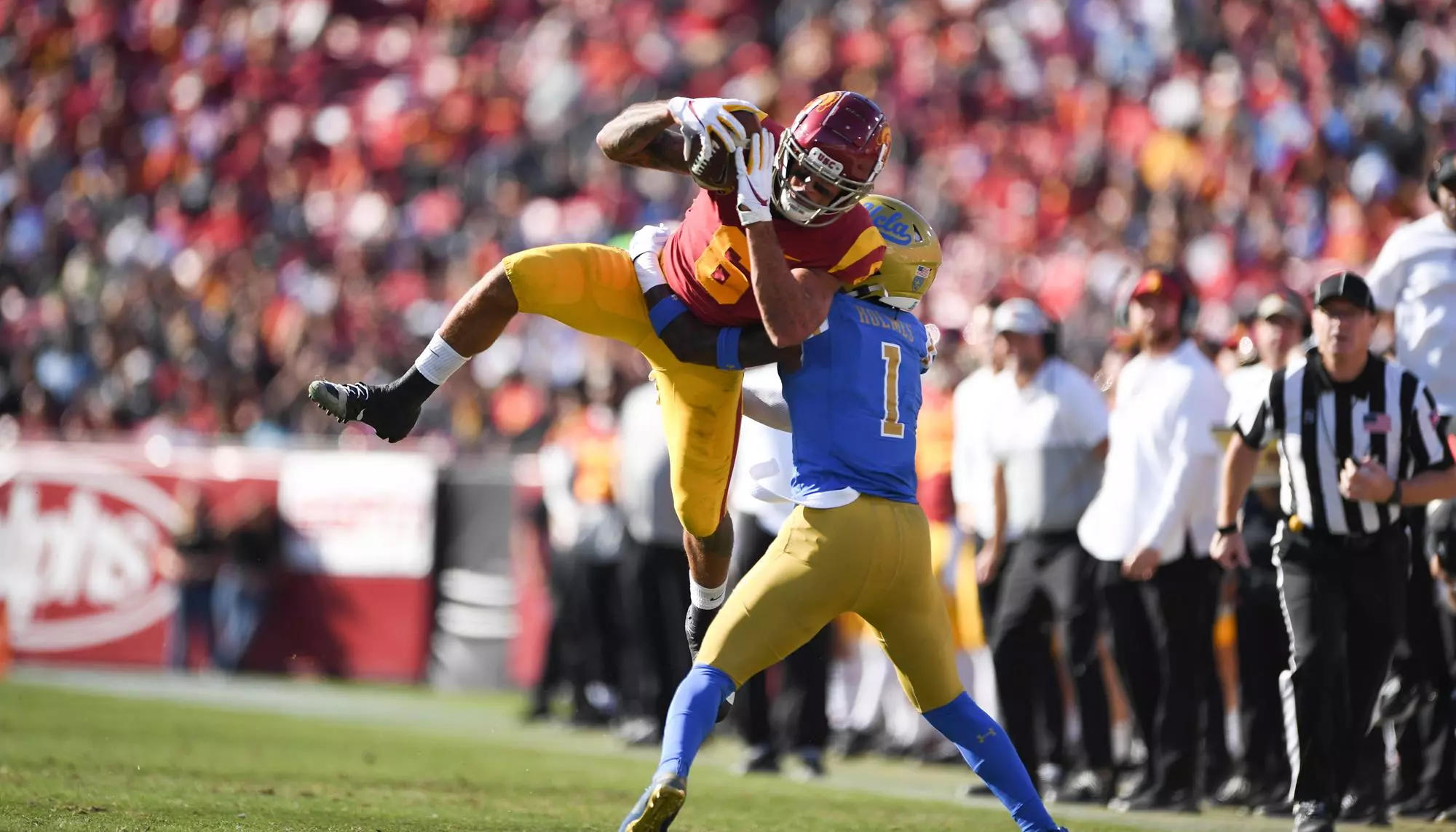 Michael Pittman makes a nice catch against UCLA
