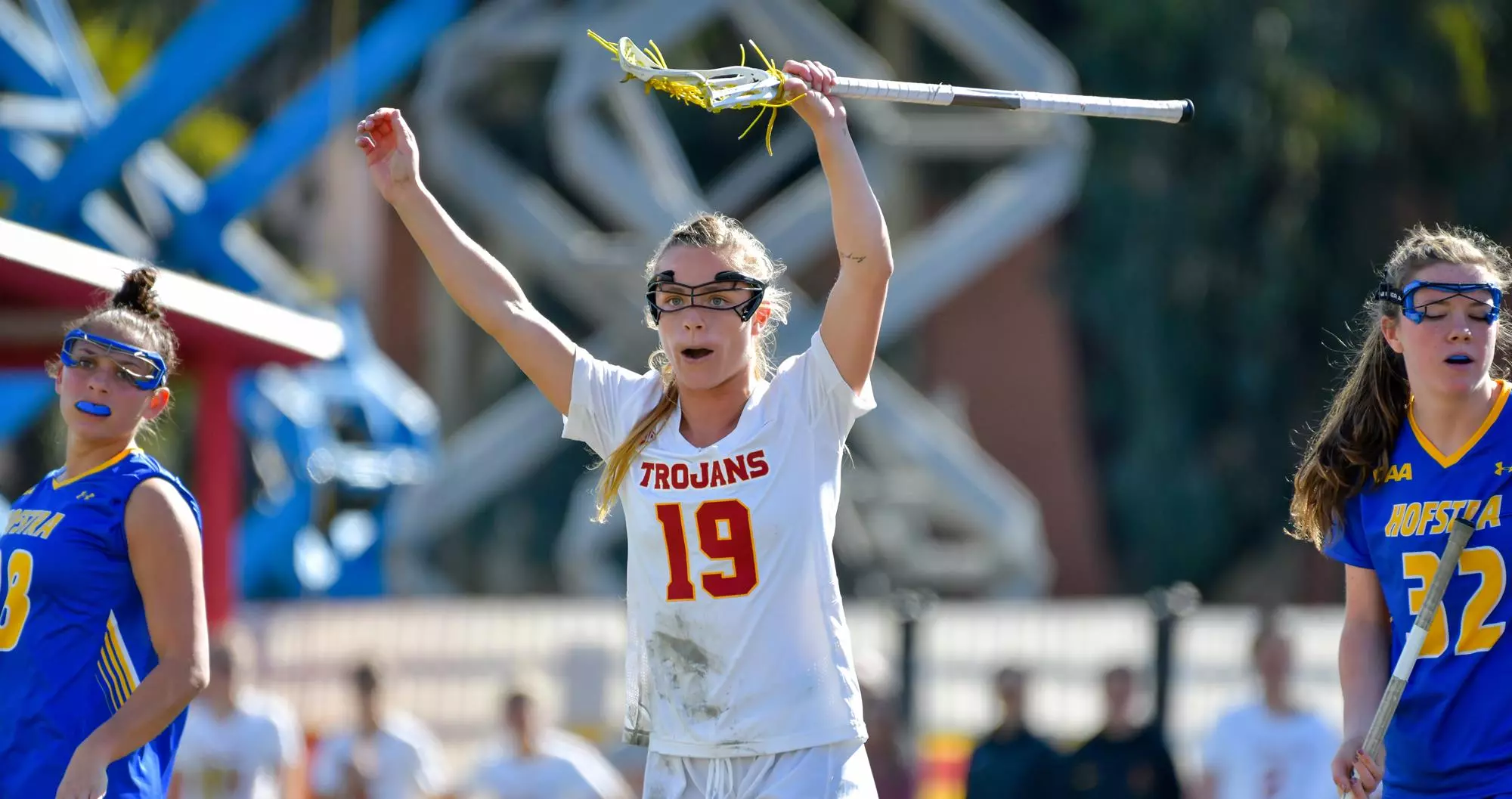 Kerrigan Miller celebrates vs. Hofstra
