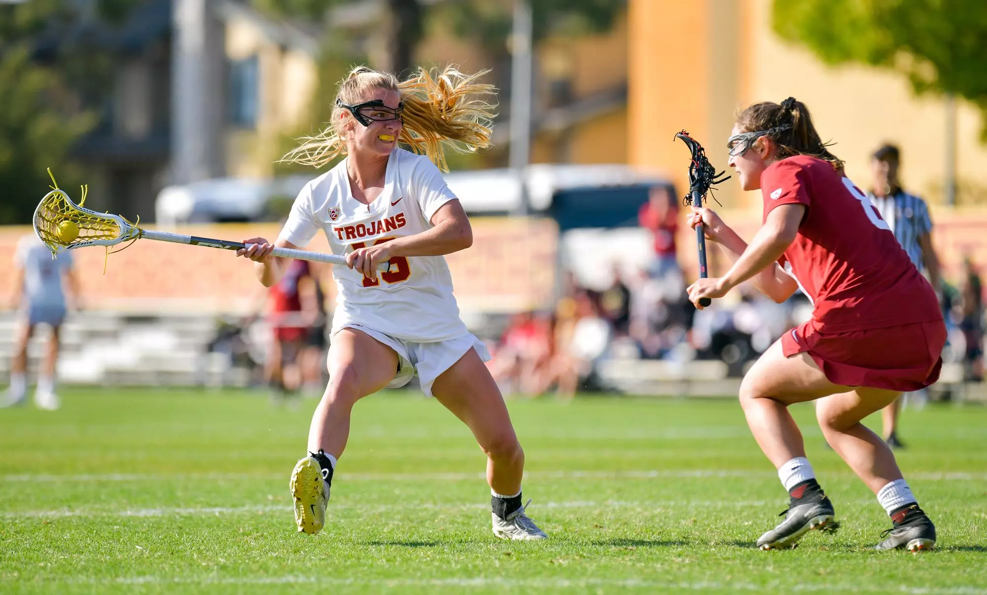 Kerrigan Miller with the ball vs. Stanford