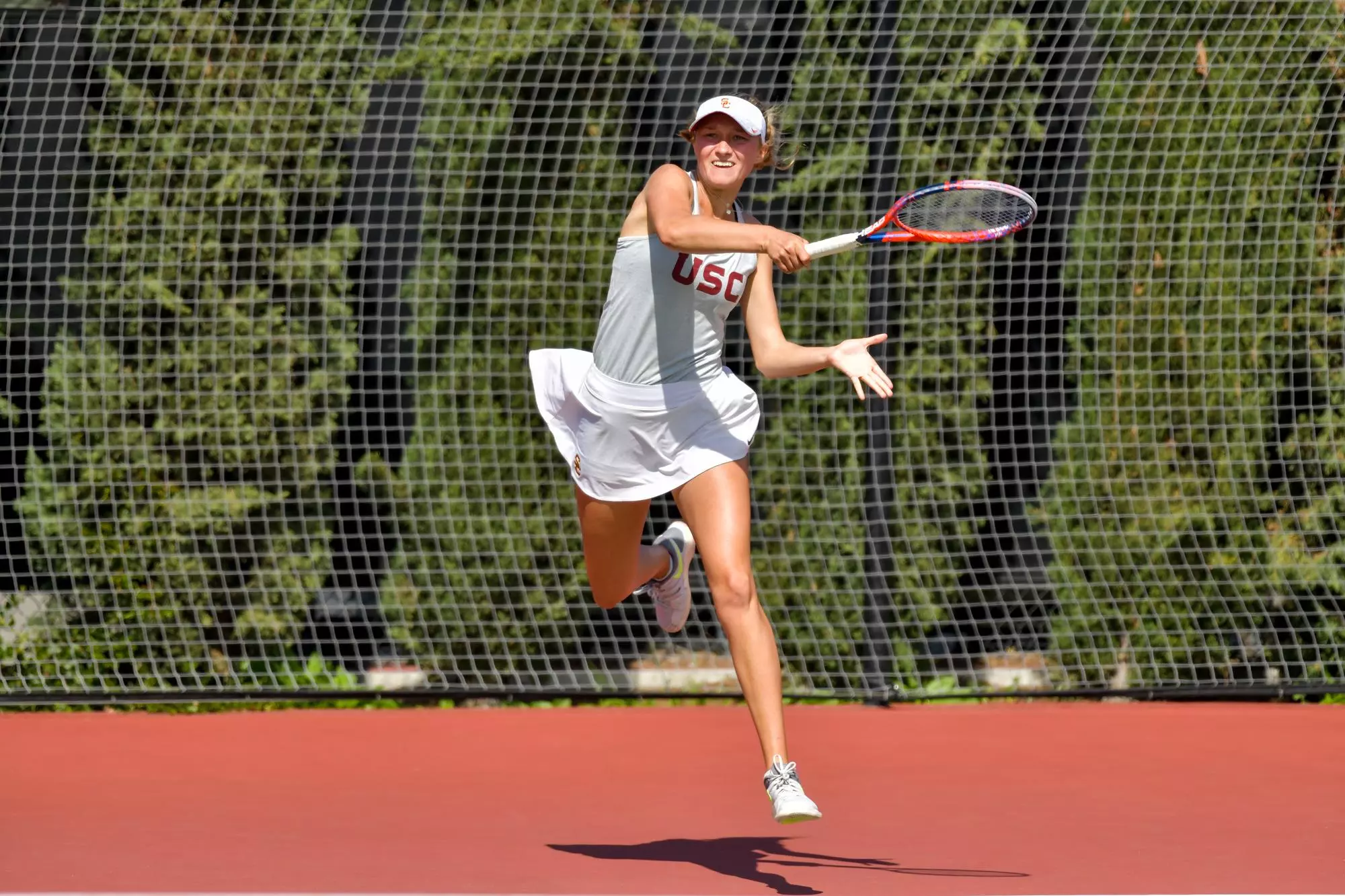 Danielle Willson hits baseline forehand vs. Cal