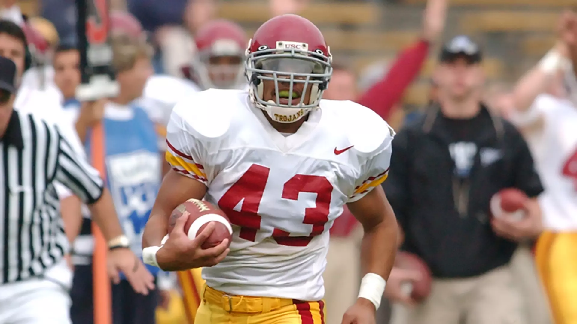 Troy Polamalu running with ball