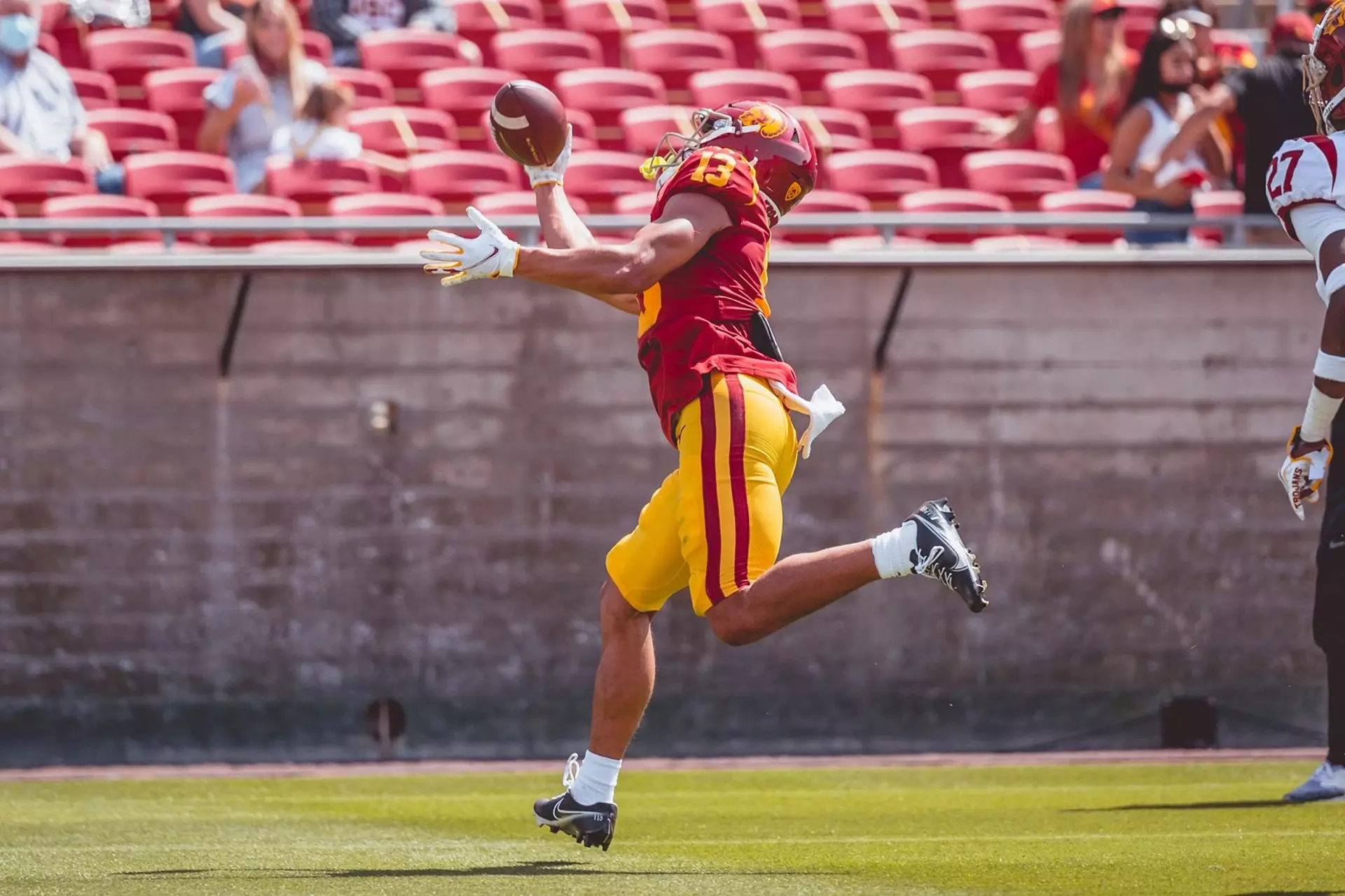 Michael Jackson III catch at spring showcase