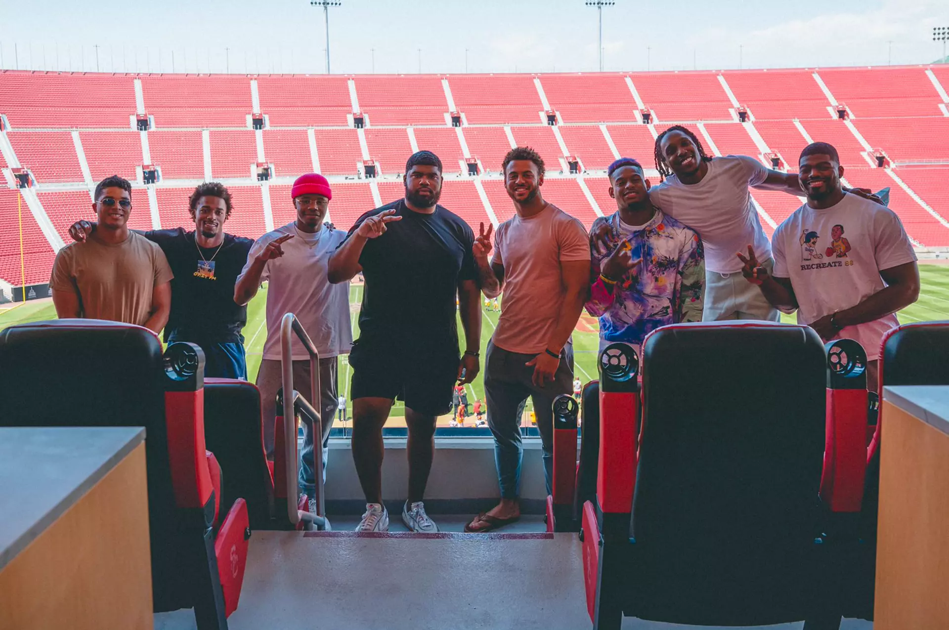 USC FB alums at spring showcase