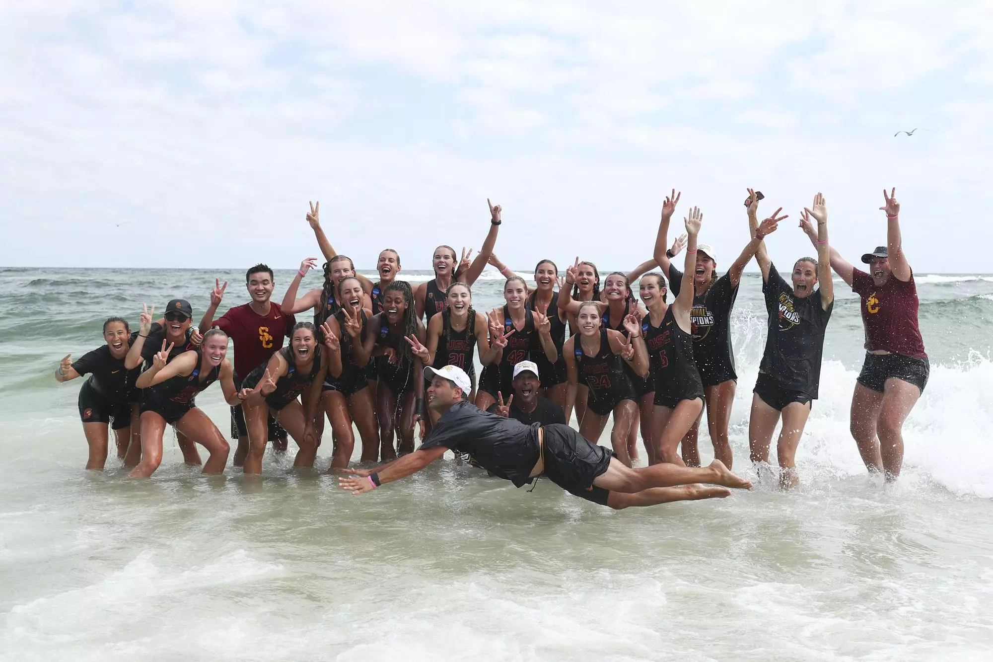 USC beach volleyball celebrates national championship