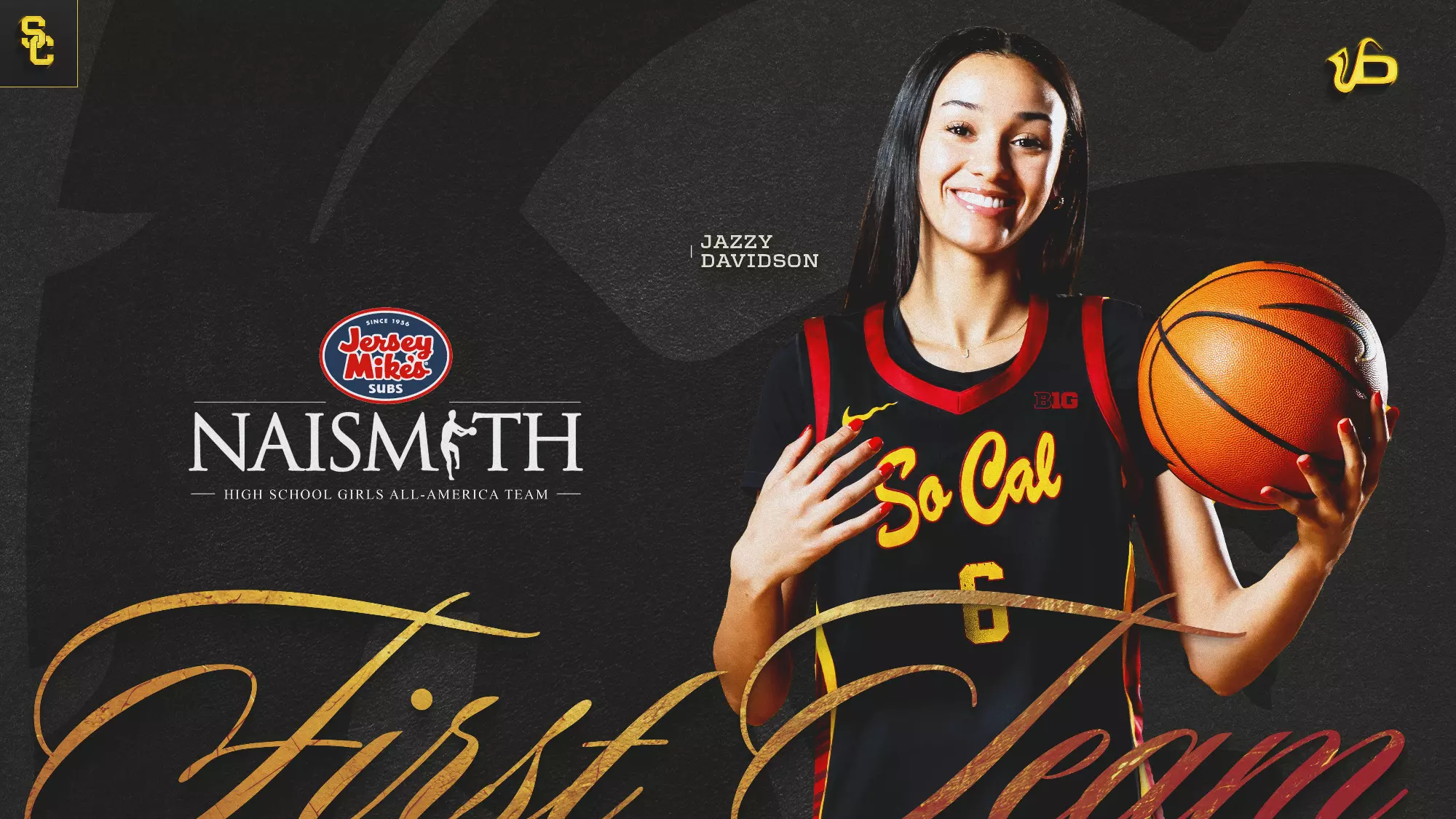 Incoming Trojan Jazzy Davidson Earns Naismith High School All-America First Team Honors - USC Athletics
