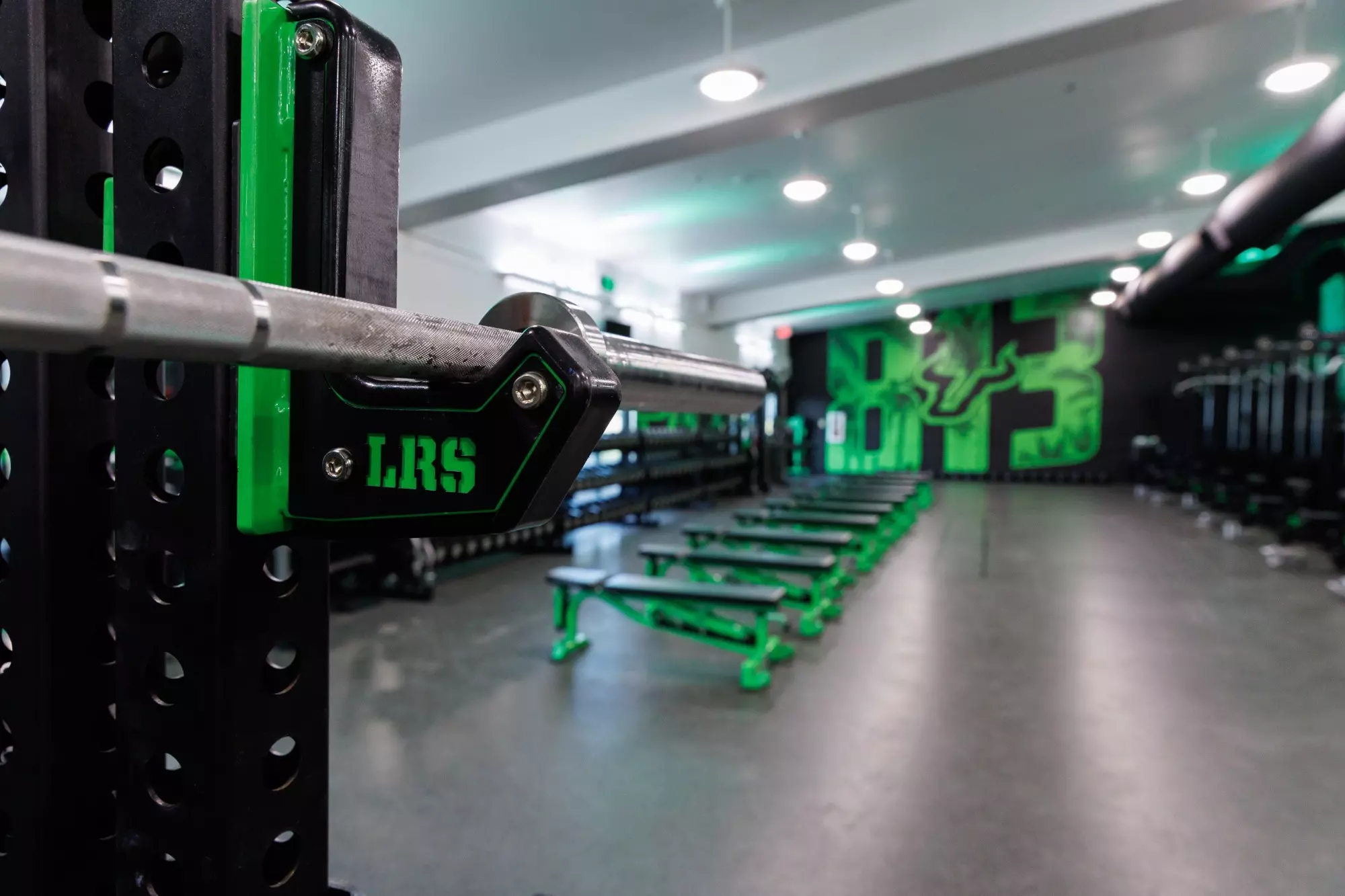 The weight room at the Lee Roy Selmon Athletics Center photographed on December 19, 2024.
(Carl Schmid / University of South Florida Athletics)