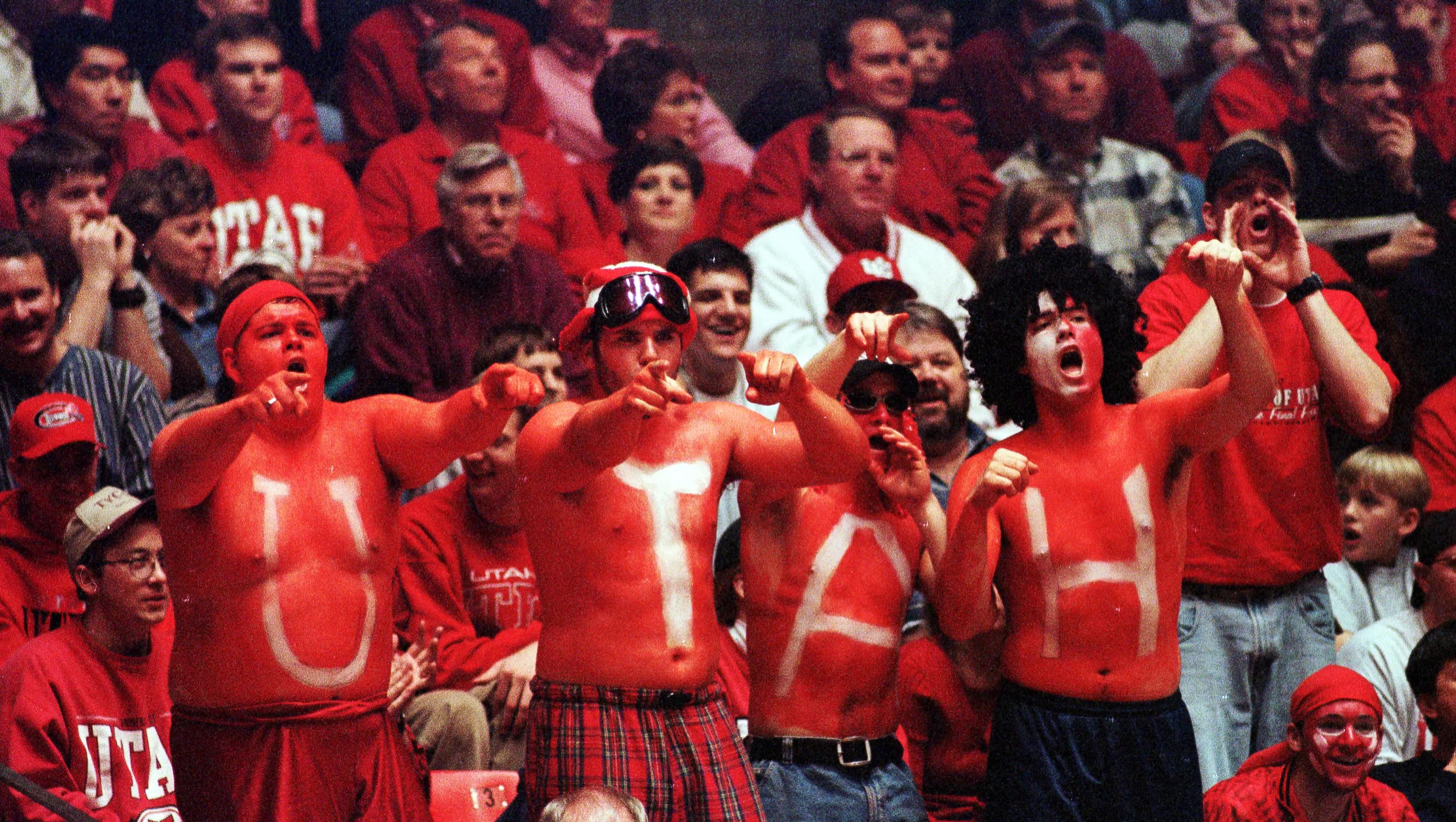 Fans in Utah Body Paint