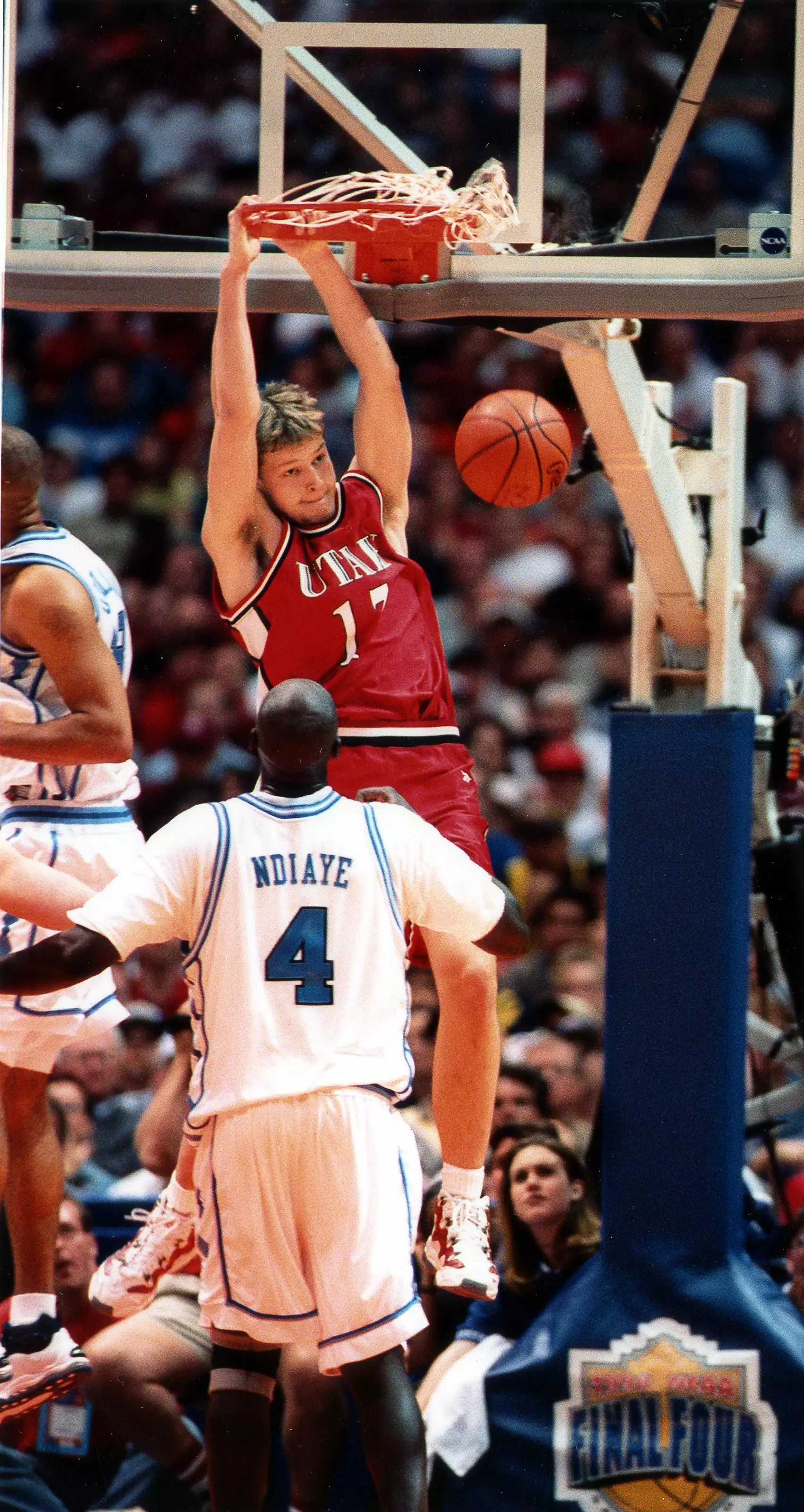 1998 Utah Men's basketball NCAA Final Four, San Antonio, Texas 3/28/1998 vs North Carolina