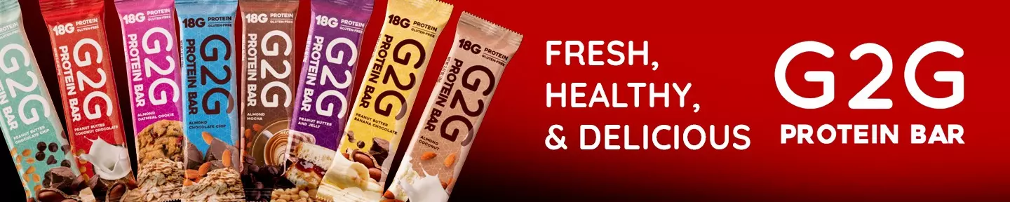 G2G Protein Bar Bottom Banner Ad