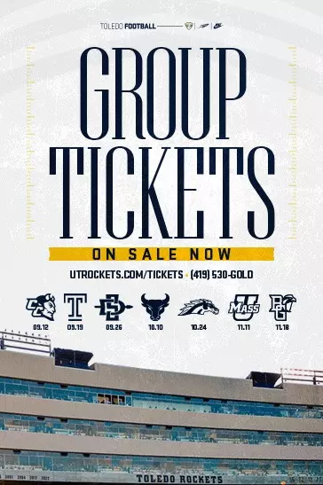 Image of the glass with text on the graphic promoting Group Tickets on Sales with the home opponent logos