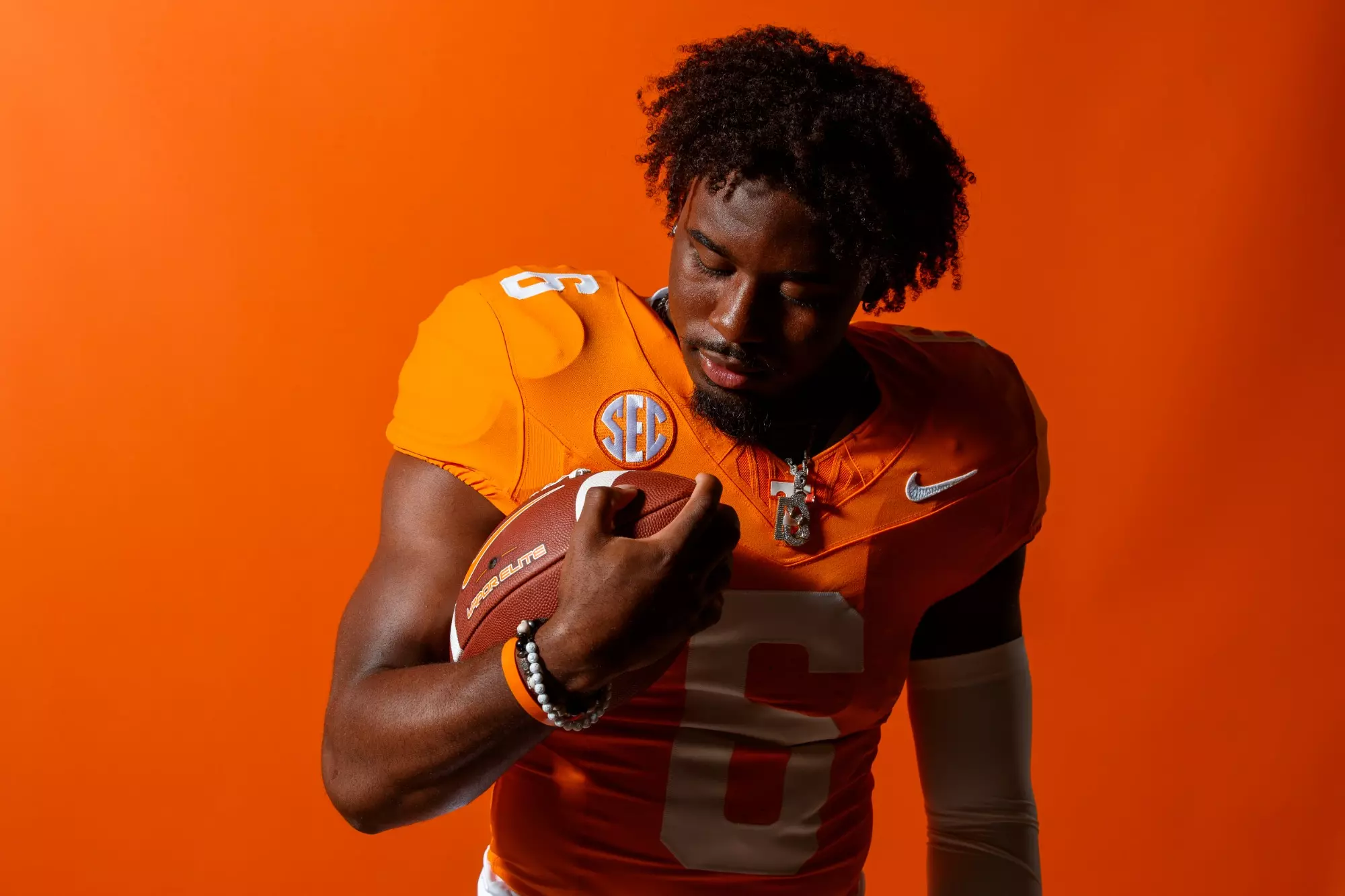 KNOXVILLE, TN - July 17, 2024 - Running back Dylan Sampson #6 of the Tennessee Volunteers taken during 2024 Football Photo Day in Knoxville, TN. Photo By Kate Luffman/Tennessee Athletics