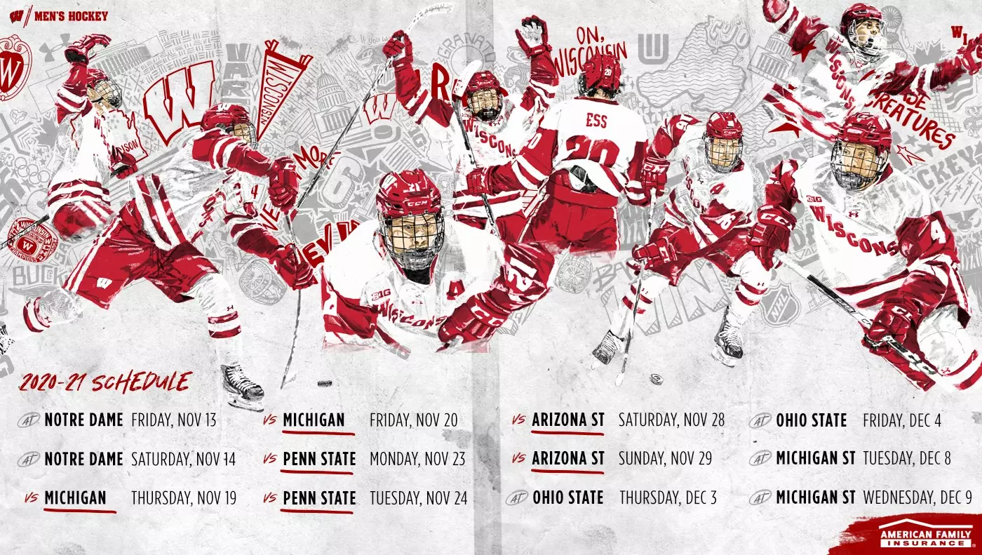 First 12 games of men's hockey schedule announced | Wisconsin Badgers first-12-games-of-men-s-hockey-schedule-announced-wisconsin-badgers