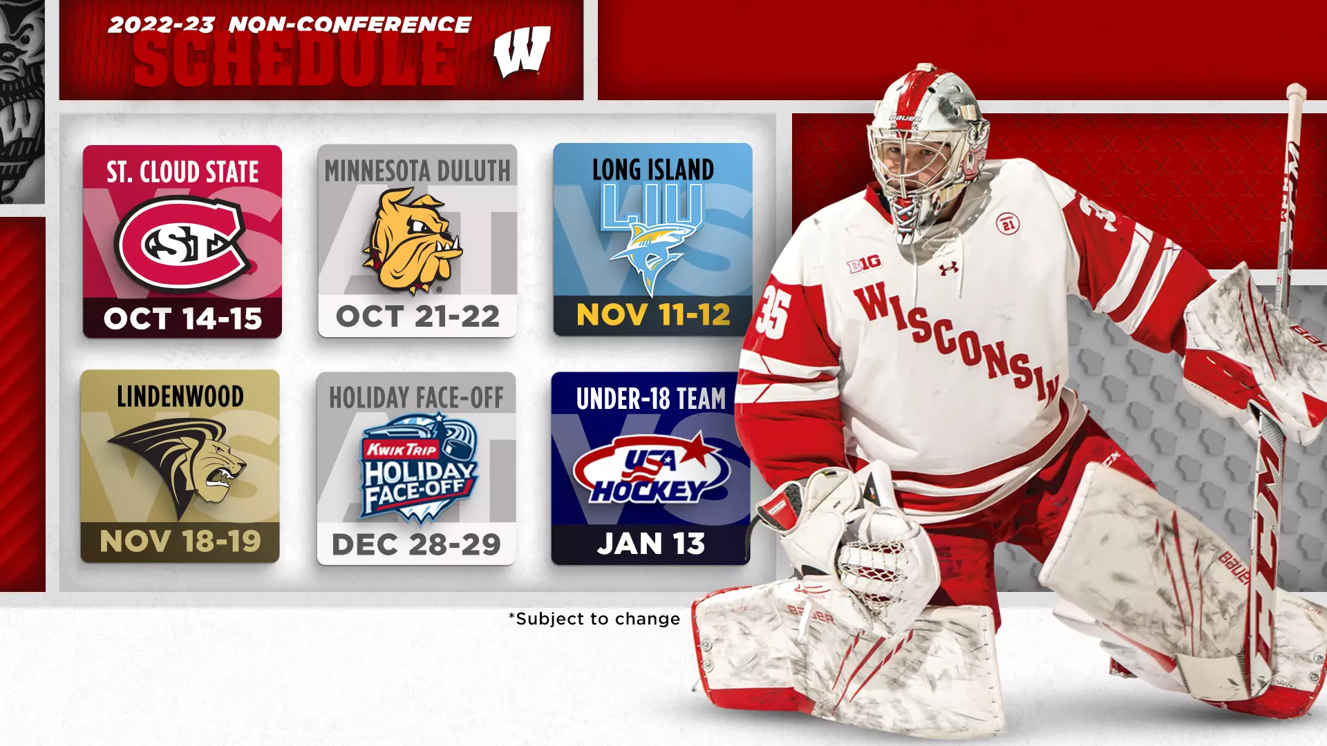 Non-conference schedule set for Wisconsin men's hockey | Wisconsin Badgers non-conference-schedule-set-for-wisconsin-men-s-hockey-wisconsin-badgers