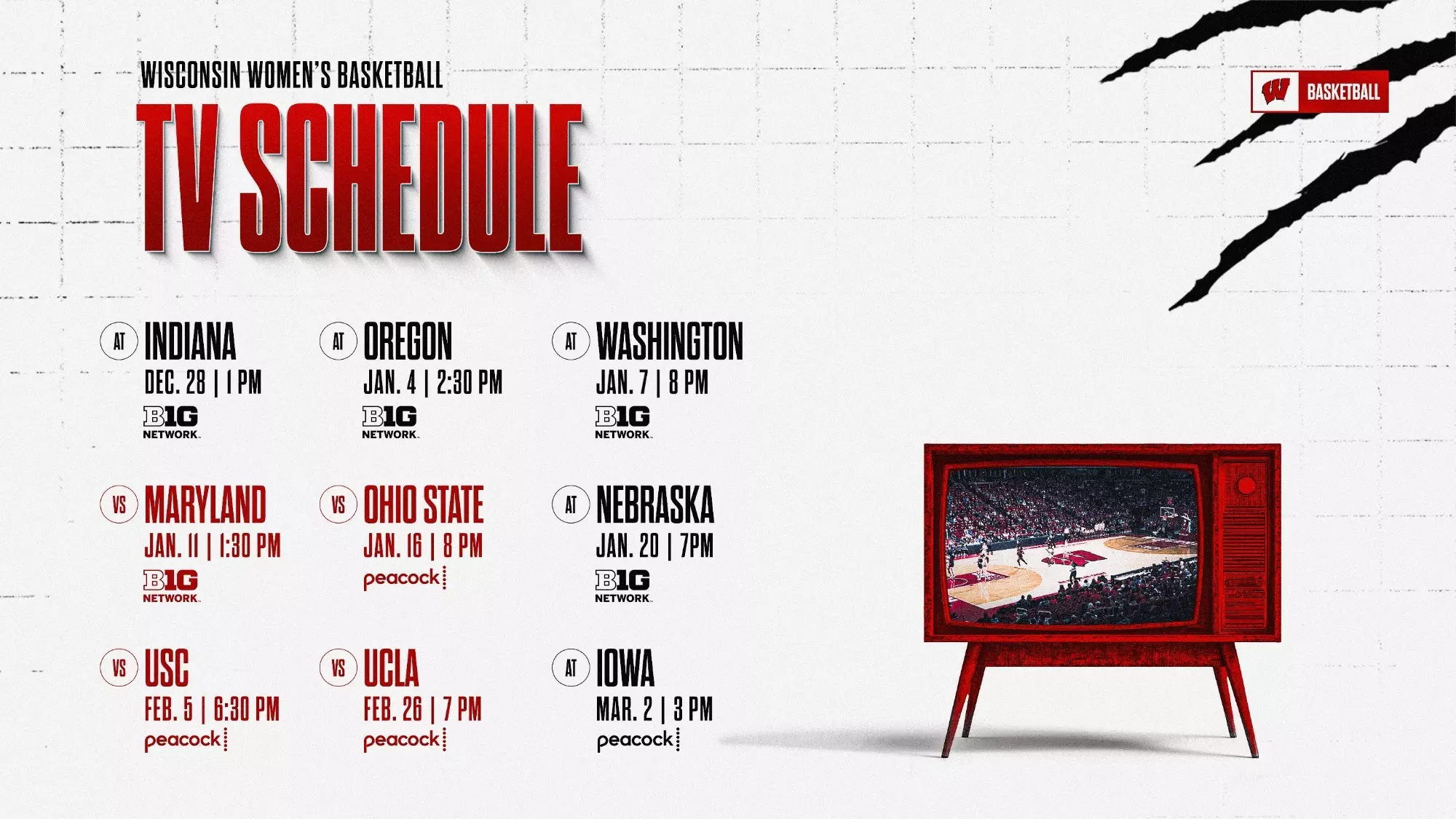 Women's basketball announces TV and tip times for 2024-25 season | Wisconsin Badgers women-s-basketball-announces-tv-and-tip-times-for-2024-25-season-wisconsin-badgers