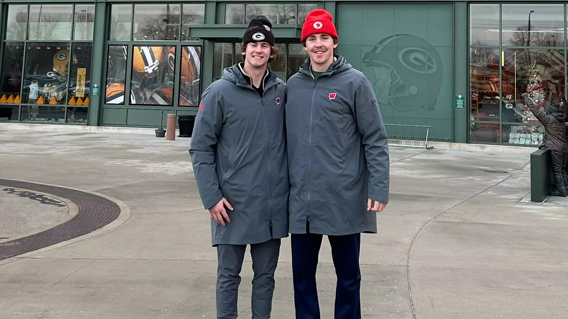 William Gramme and Sawyer Scholl visit Lambeau Field in 2023