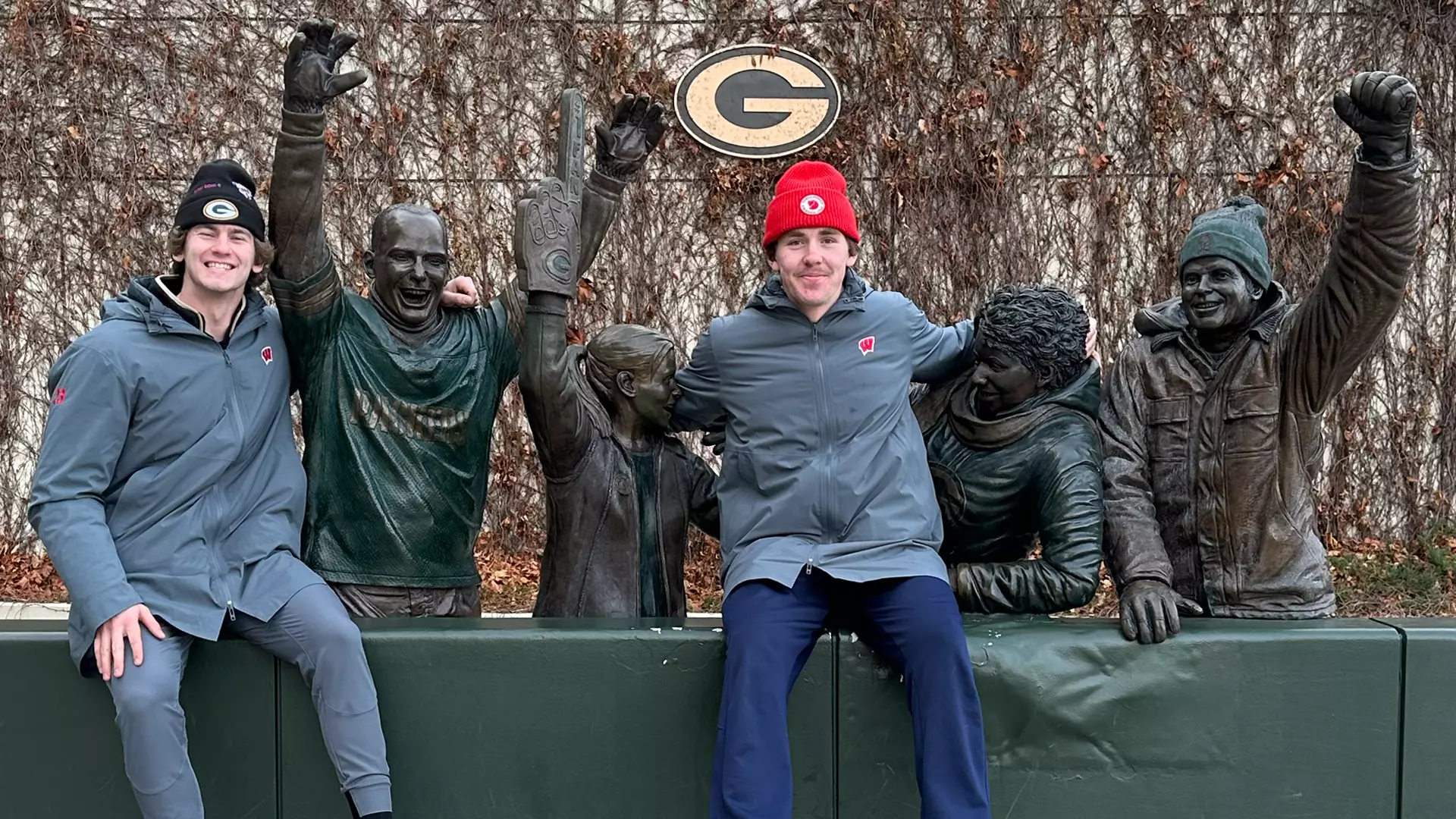 William Gramme and Sawyer Scholl visit Lambeau Field in 2023