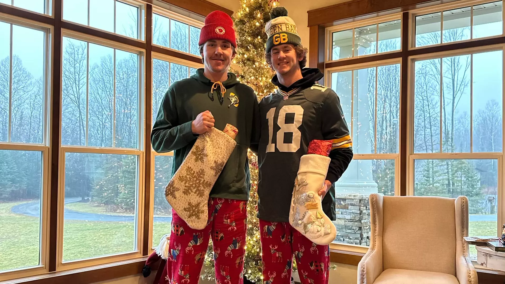 William Gramme and Sawyer Scholl celebrate Christmas together in 2023