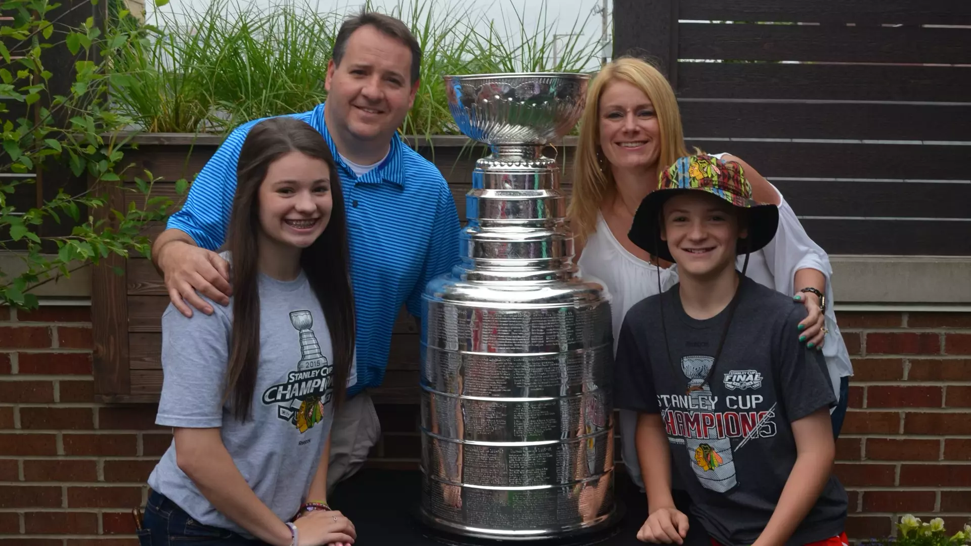 Jack Horbach and his family with the Stanley Cup